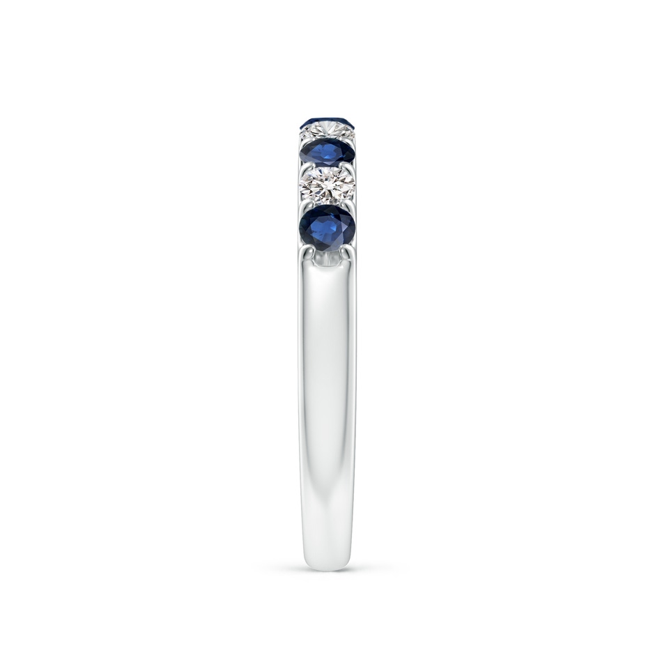 2.5mm AA Shared Prong Sapphire and Diamond Half Eternity Ring in P950 Platinum side 299