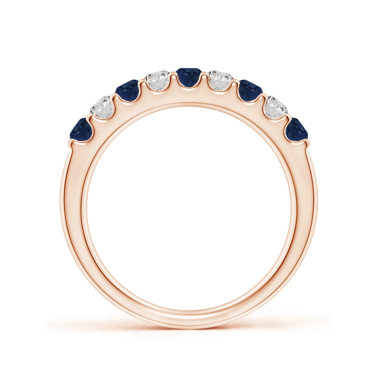 AA - Blue Sapphire / 0.73 CT / 14 KT Rose Gold