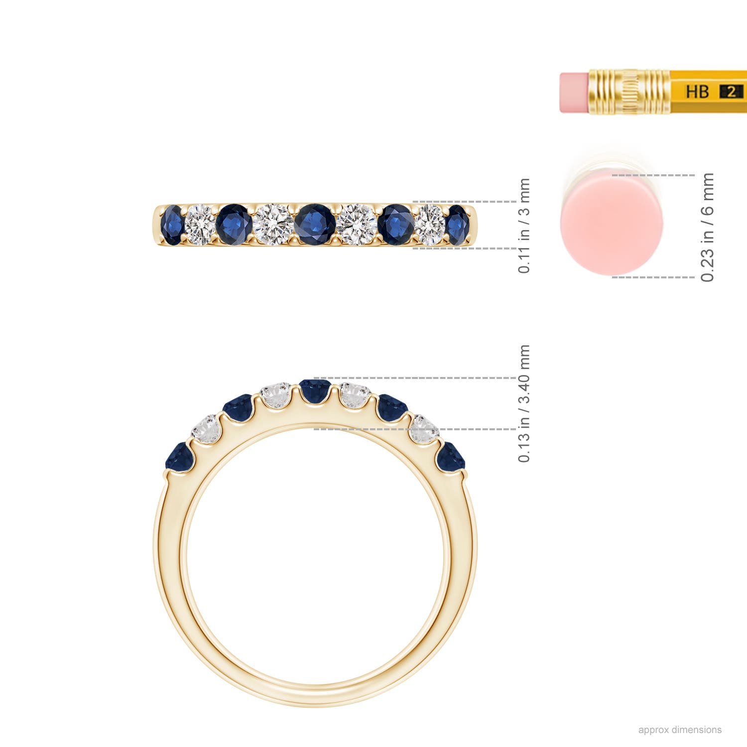 AA - Blue Sapphire / 0.73 CT / 14 KT Yellow Gold