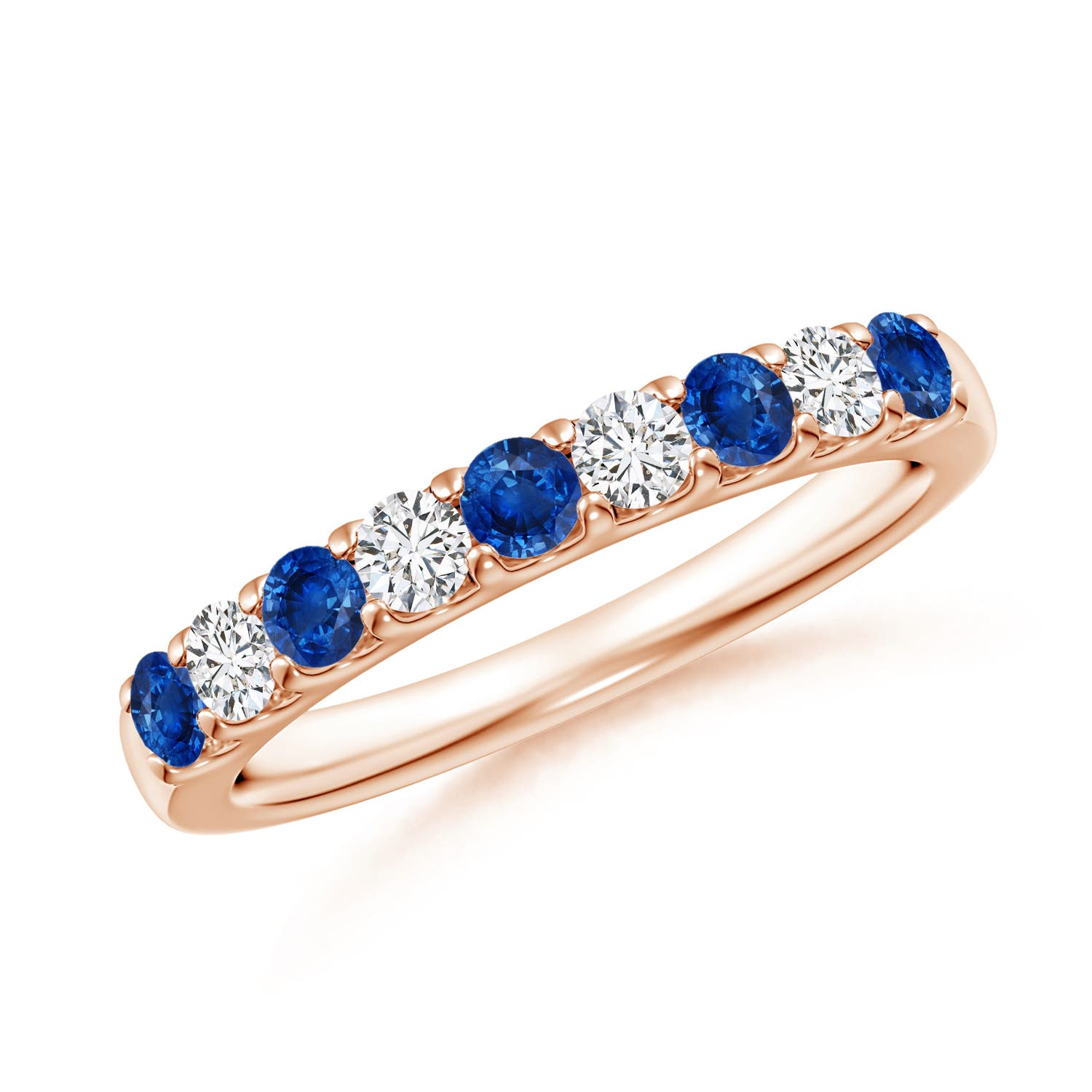 AAA - Blue Sapphire / 0.73 CT / 14 KT Rose Gold