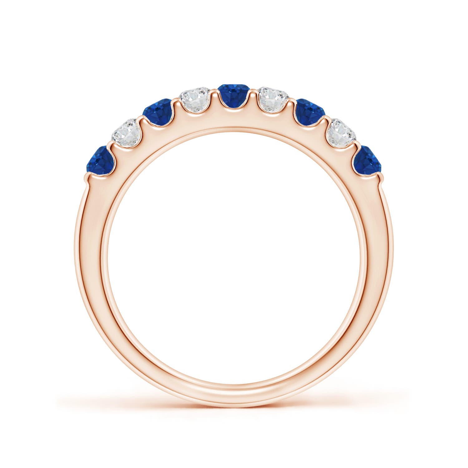 AAA - Blue Sapphire / 0.73 CT / 14 KT Rose Gold