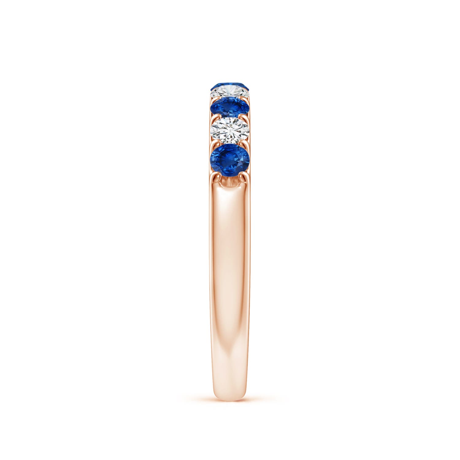 AAA - Blue Sapphire / 0.73 CT / 14 KT Rose Gold