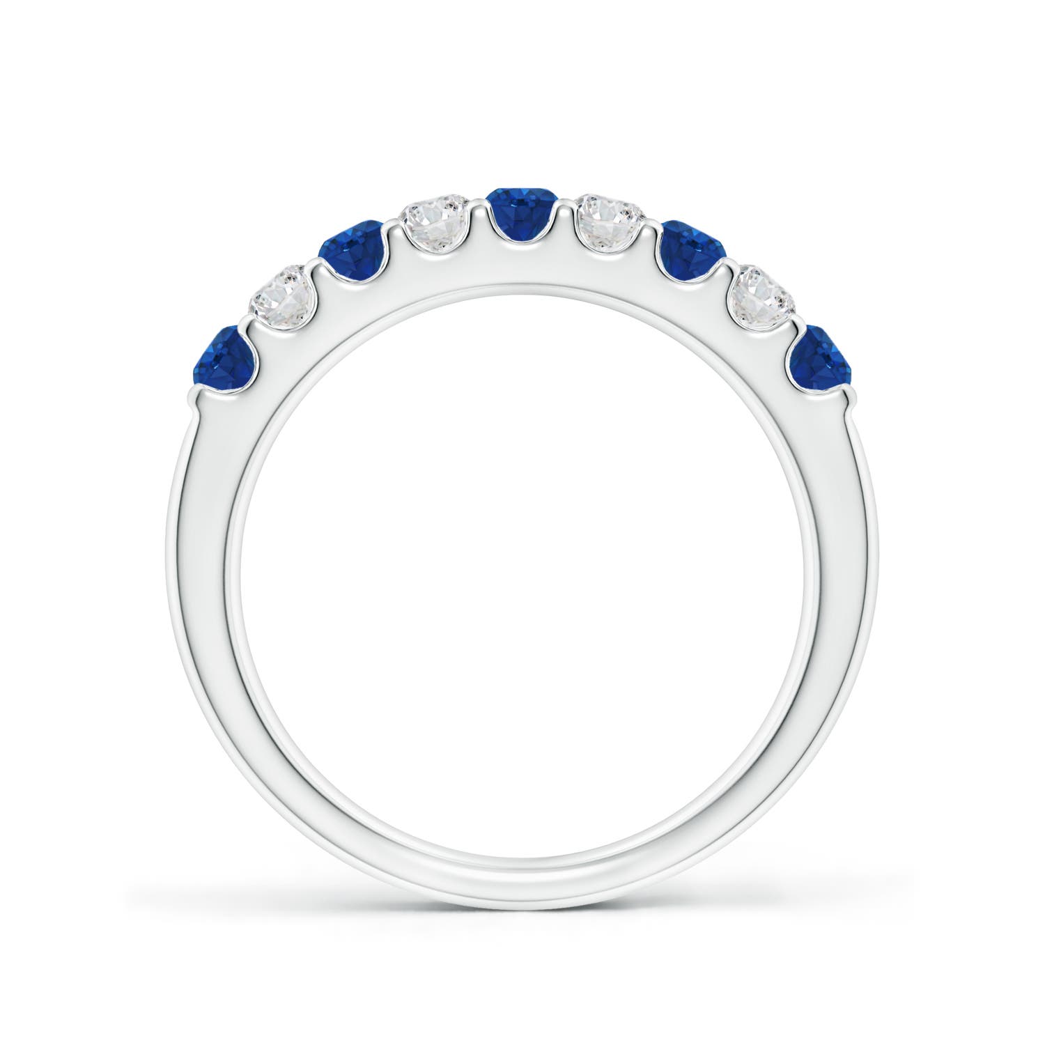 AAA - Blue Sapphire / 0.73 CT / 14 KT White Gold