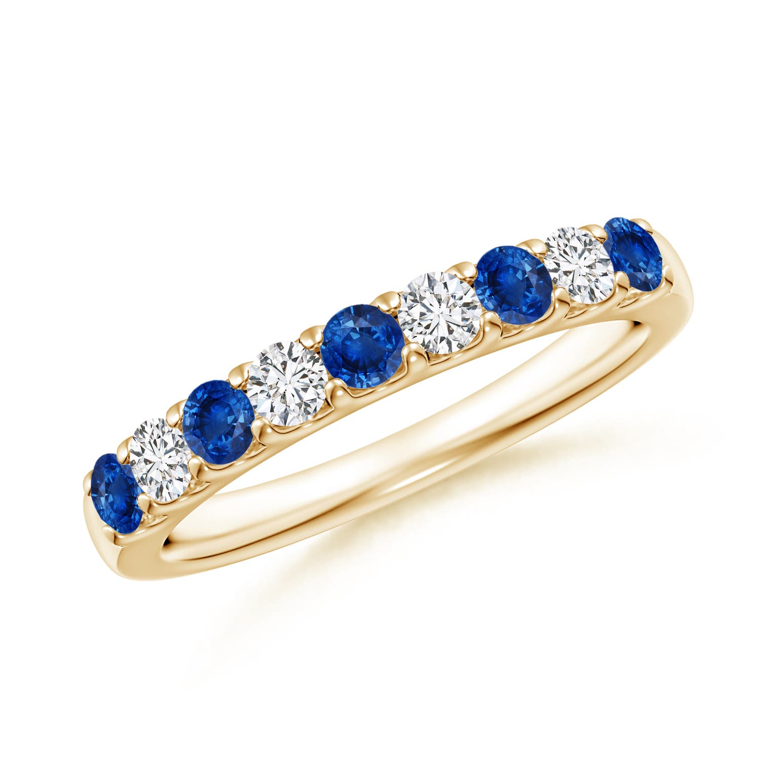 AAA - Blue Sapphire / 0.73 CT / 14 KT Yellow Gold