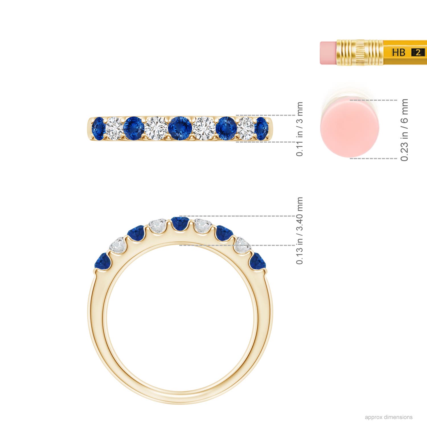 AAA - Blue Sapphire / 0.73 CT / 14 KT Yellow Gold