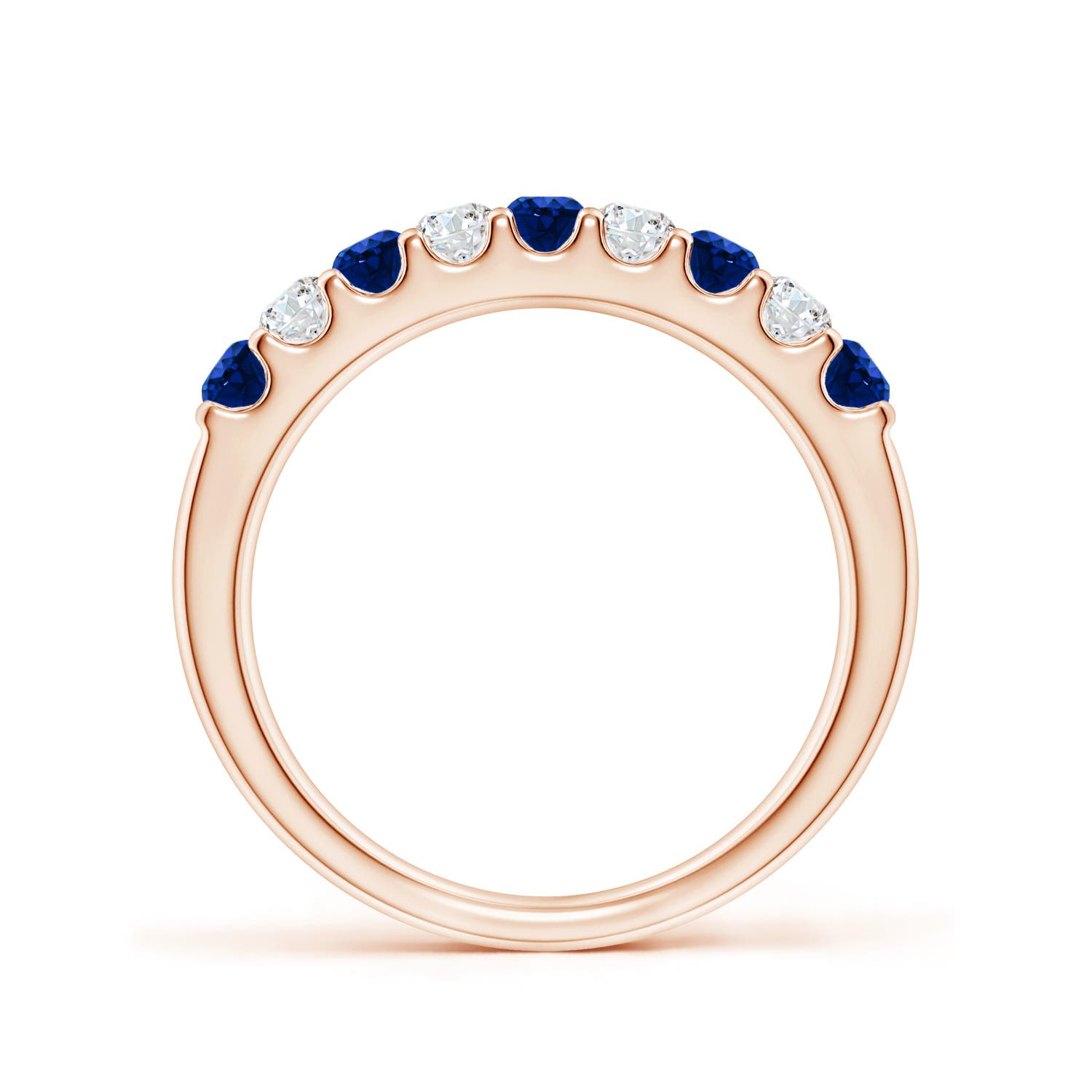 AAAA - Blue Sapphire / 0.73 CT / 14 KT Rose Gold