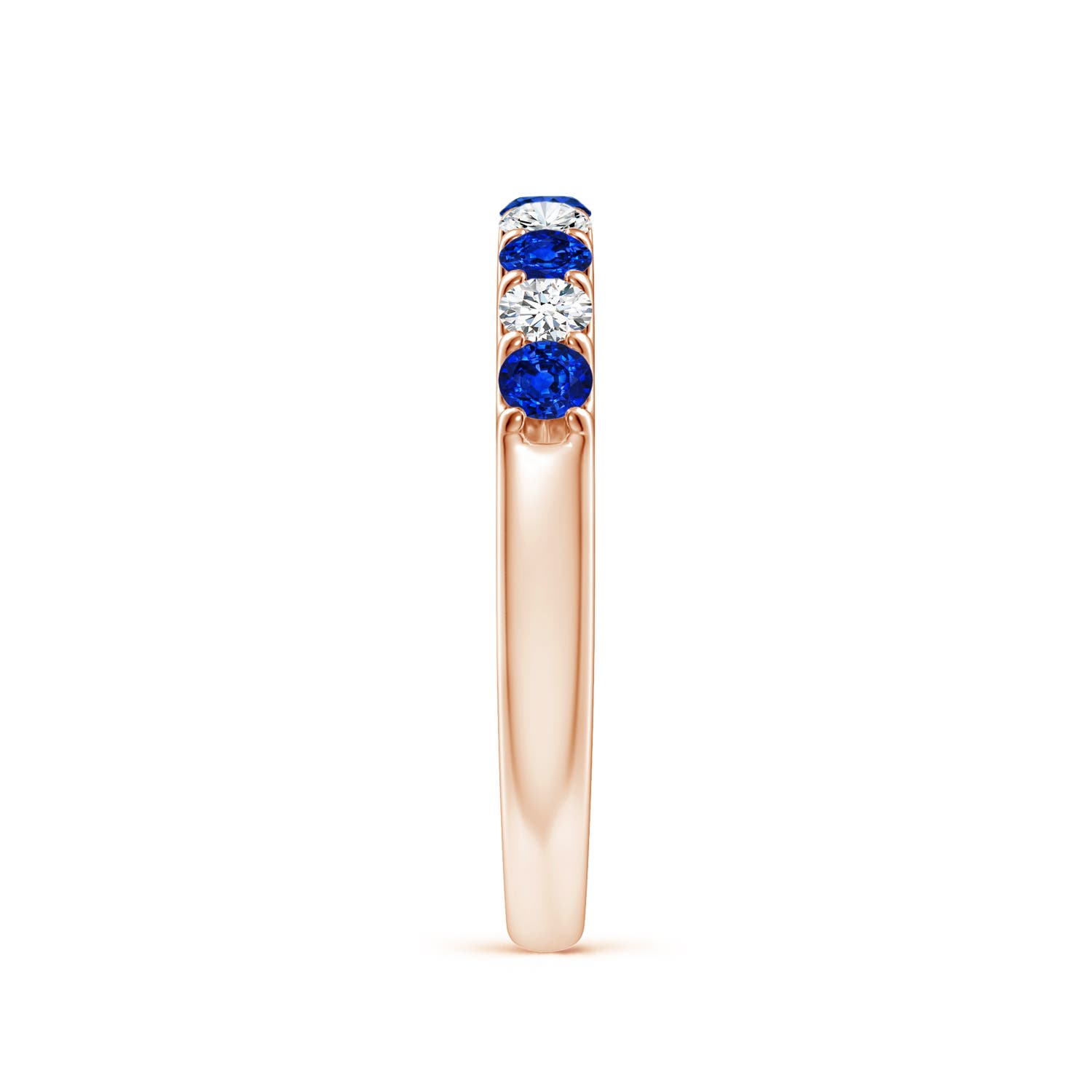 AAAA - Blue Sapphire / 0.73 CT / 14 KT Rose Gold