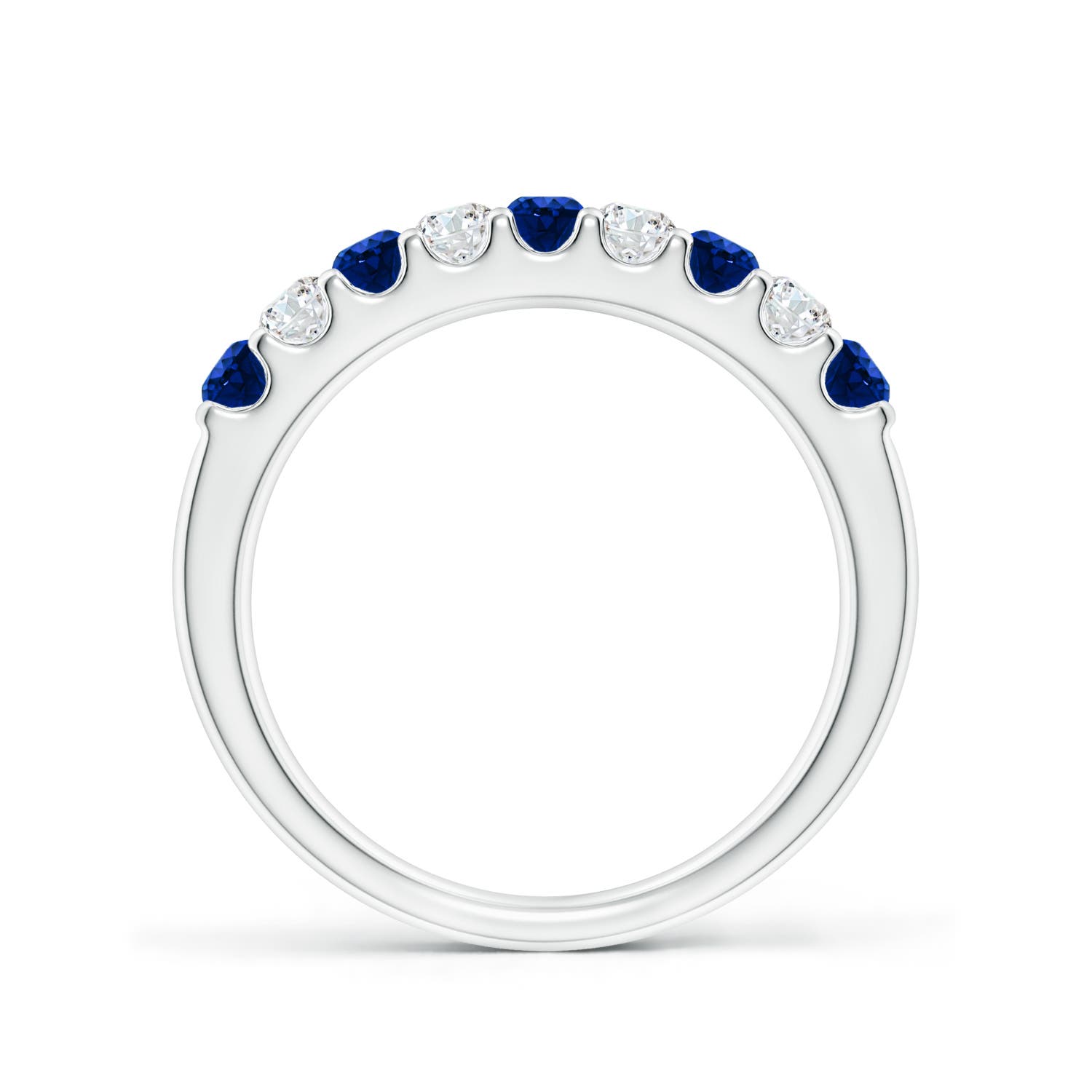 AAAA - Blue Sapphire / 0.73 CT / 14 KT White Gold