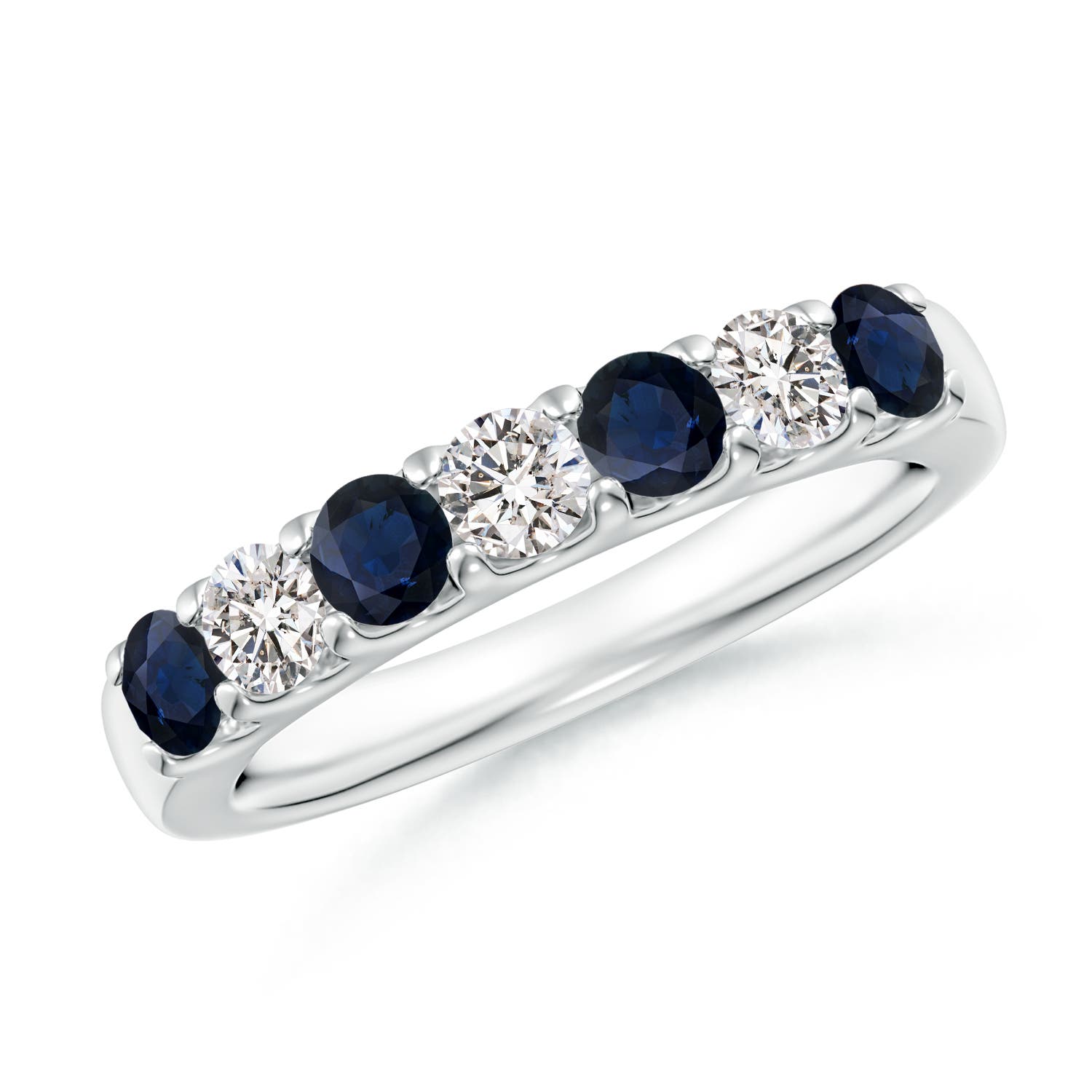 A - Blue Sapphire / 0.95 CT / 14 KT White Gold