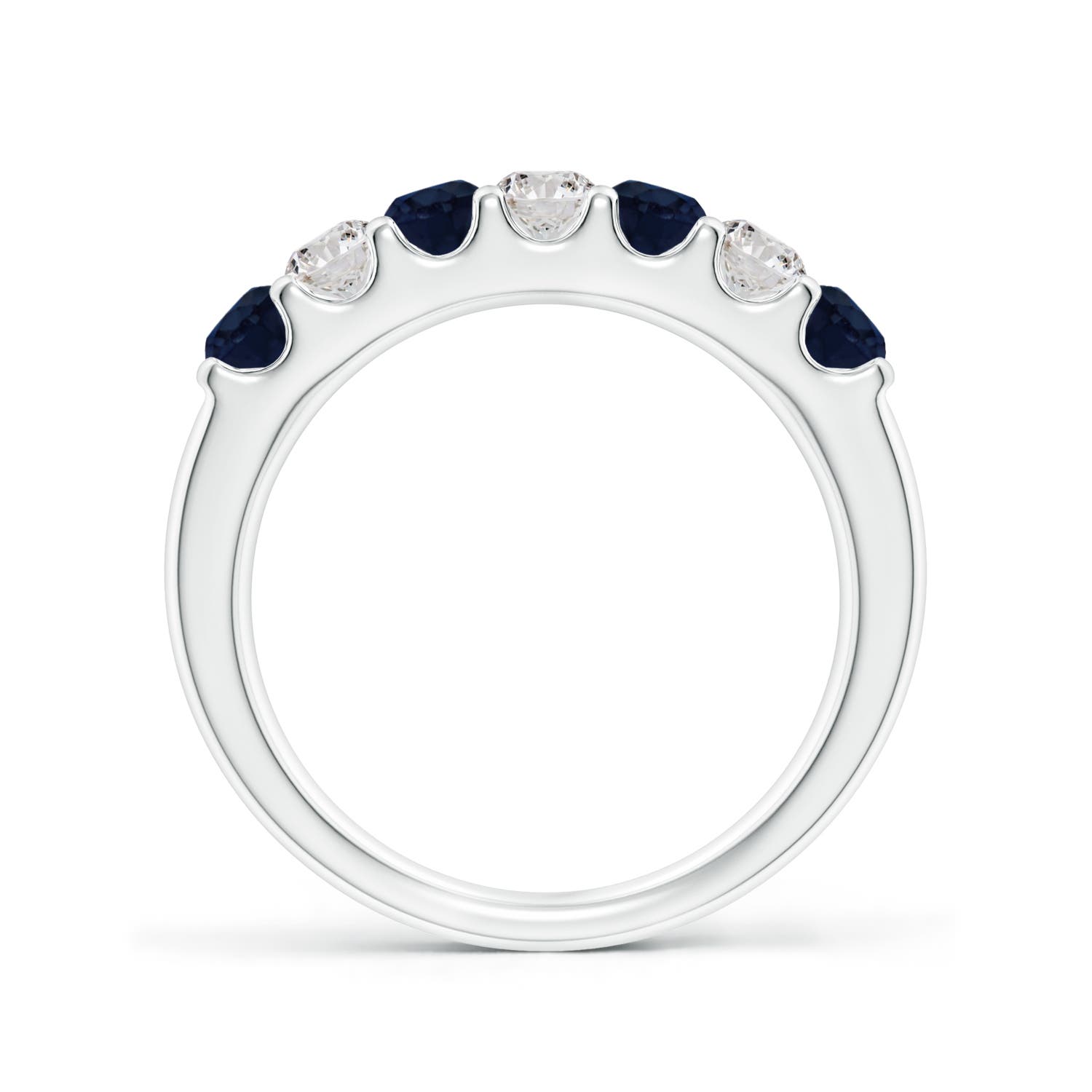 A - Blue Sapphire / 0.95 CT / 14 KT White Gold