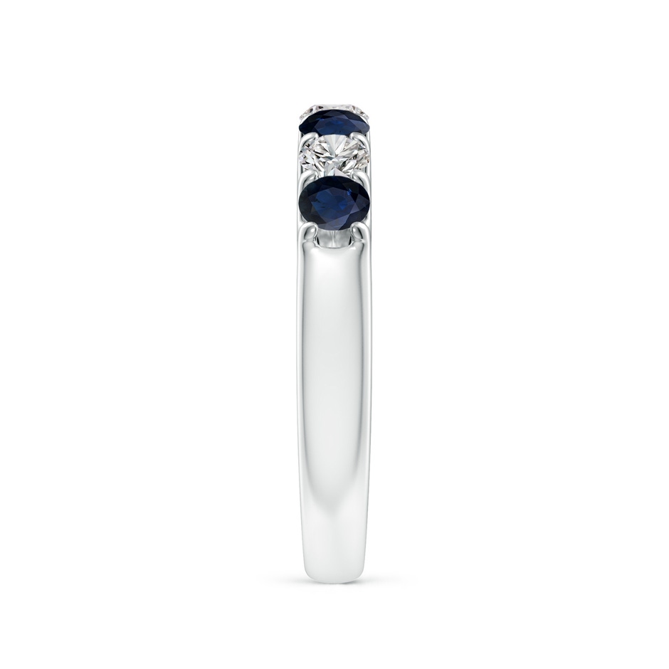 3.1mm A Shared Prong Sapphire and Diamond Half Eternity Ring in White Gold side 299