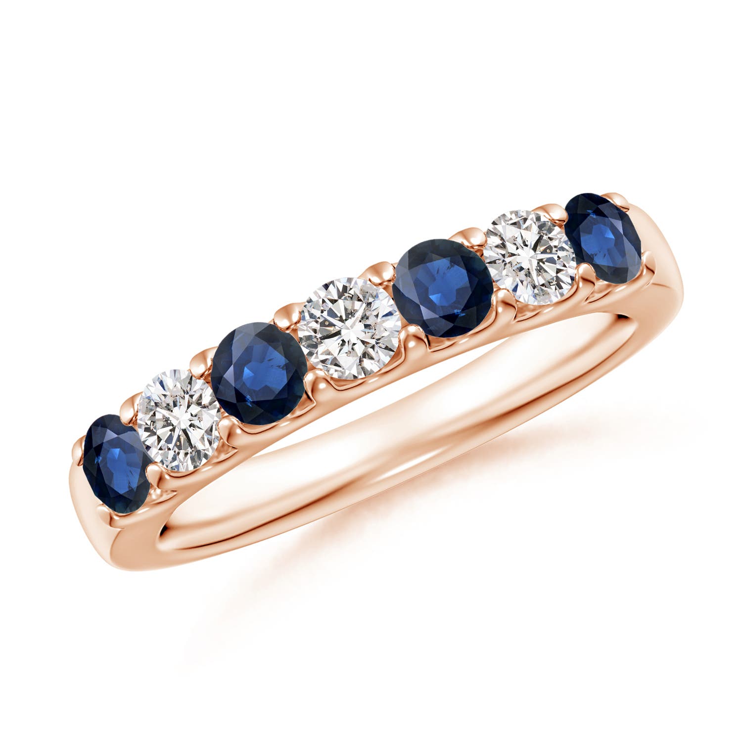 AA - Blue Sapphire / 0.95 CT / 14 KT Rose Gold