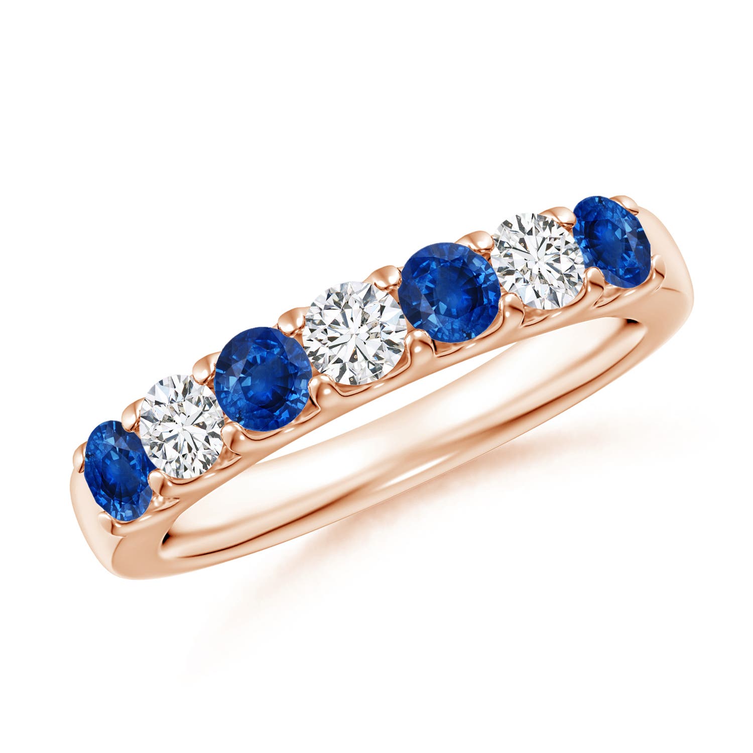 AAA - Blue Sapphire / 0.95 CT / 14 KT Rose Gold