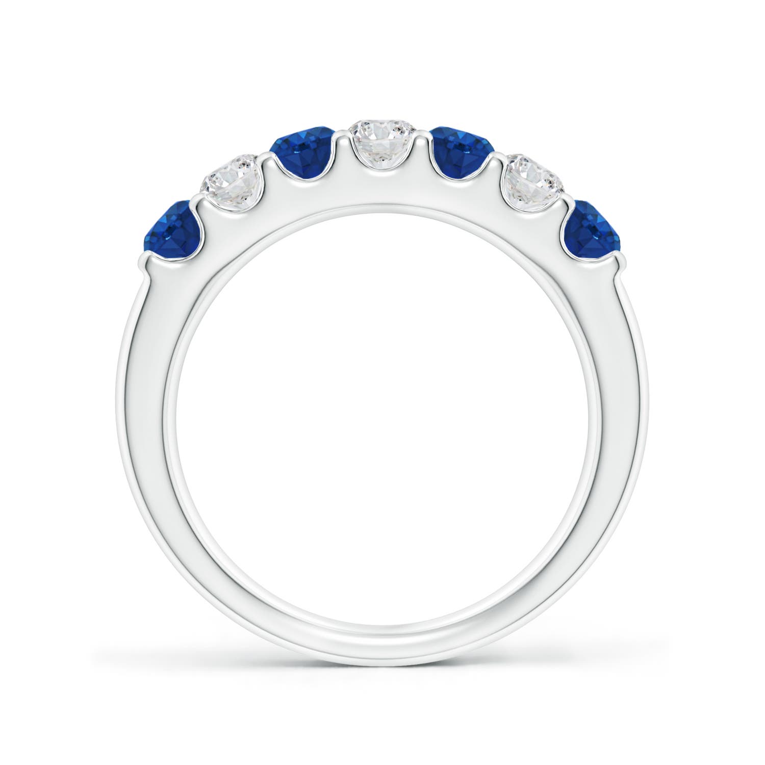 AAA - Blue Sapphire / 0.95 CT / 14 KT White Gold