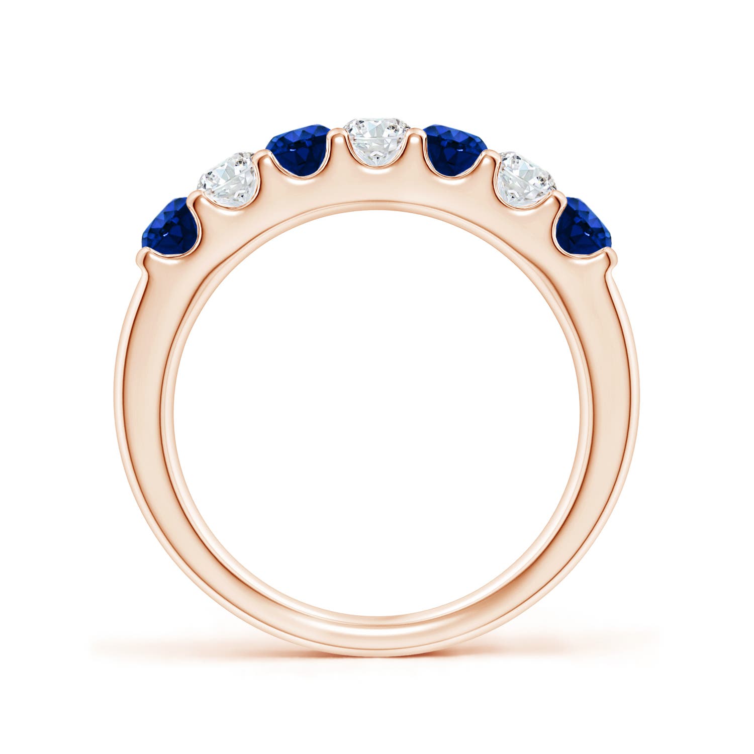 AAAA - Blue Sapphire / 0.95 CT / 14 KT Rose Gold