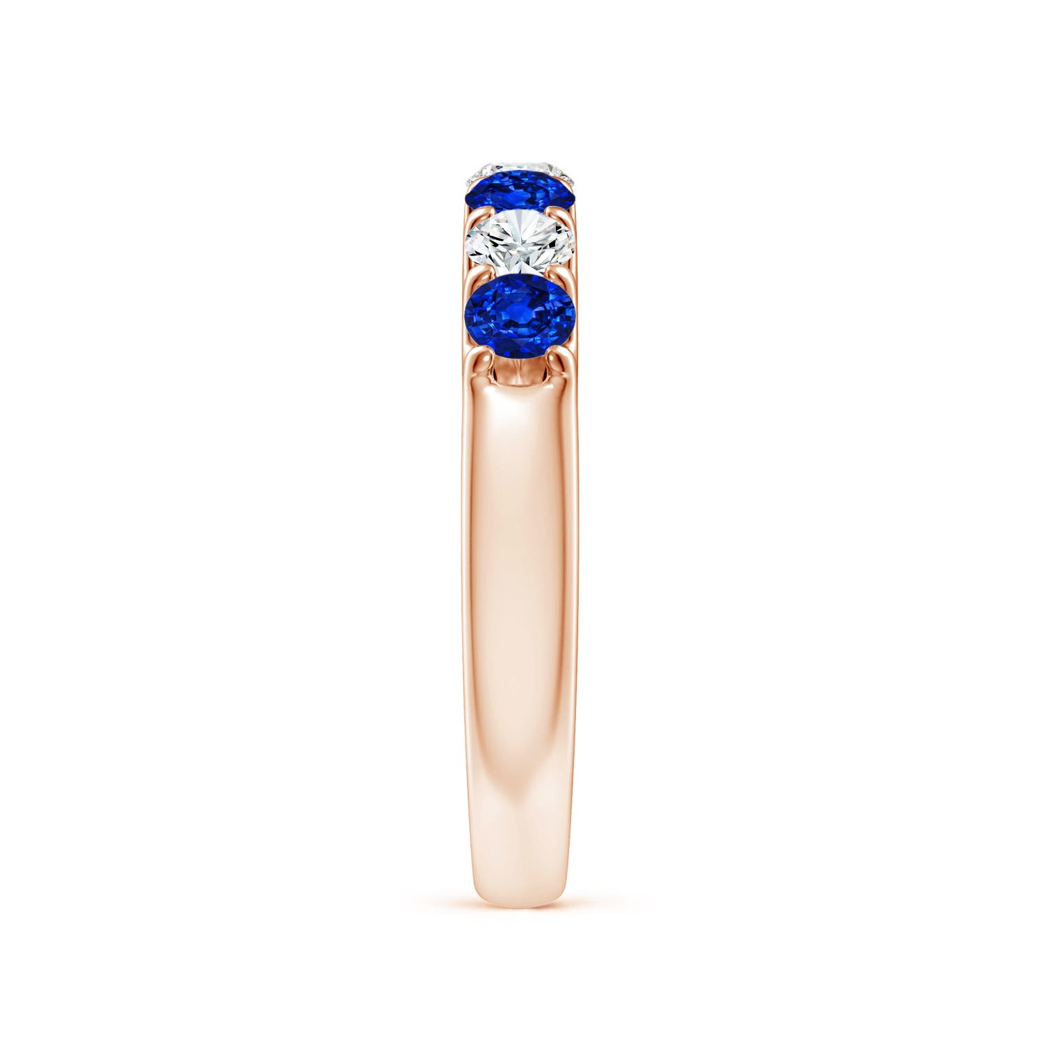 AAAA - Blue Sapphire / 0.95 CT / 14 KT Rose Gold