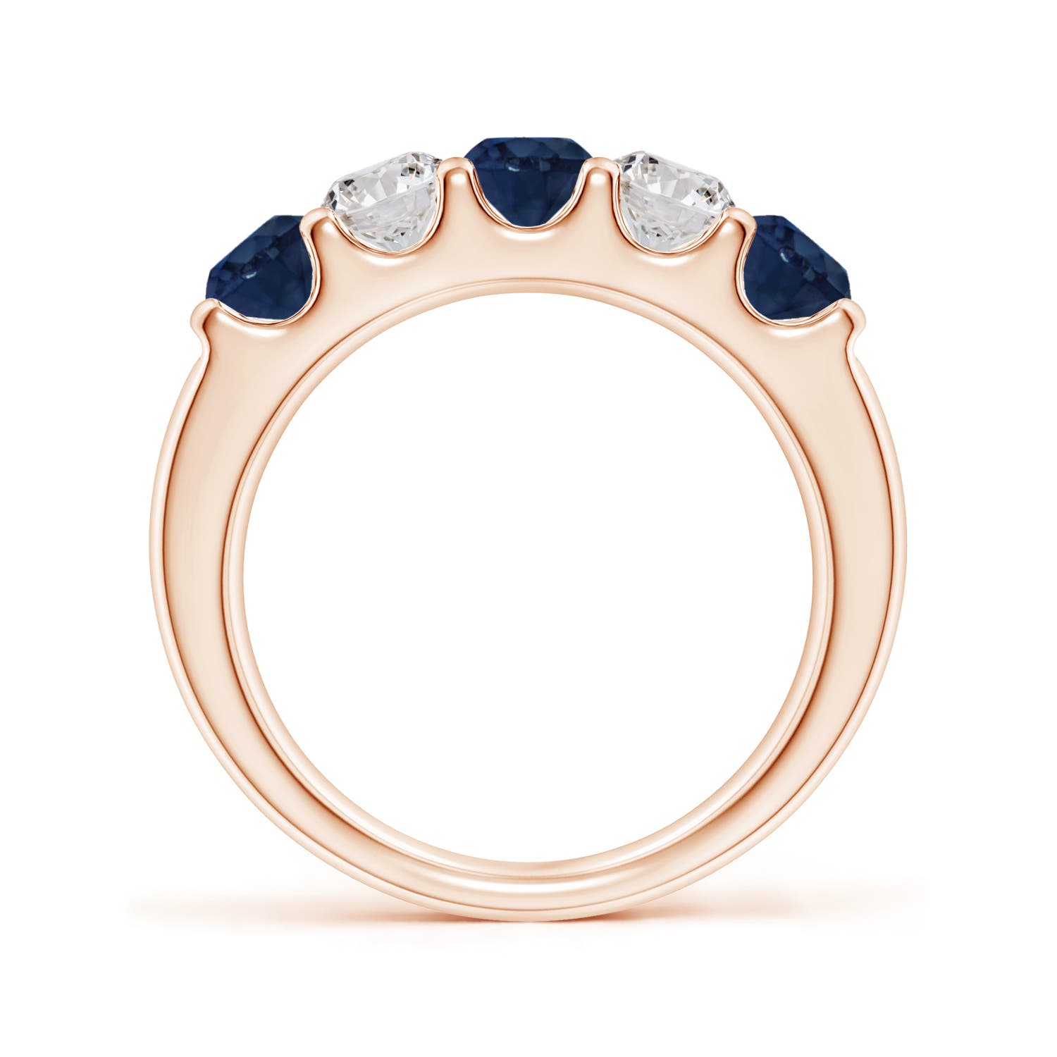 AA - Blue Sapphire / 1.65 CT / 14 KT Rose Gold