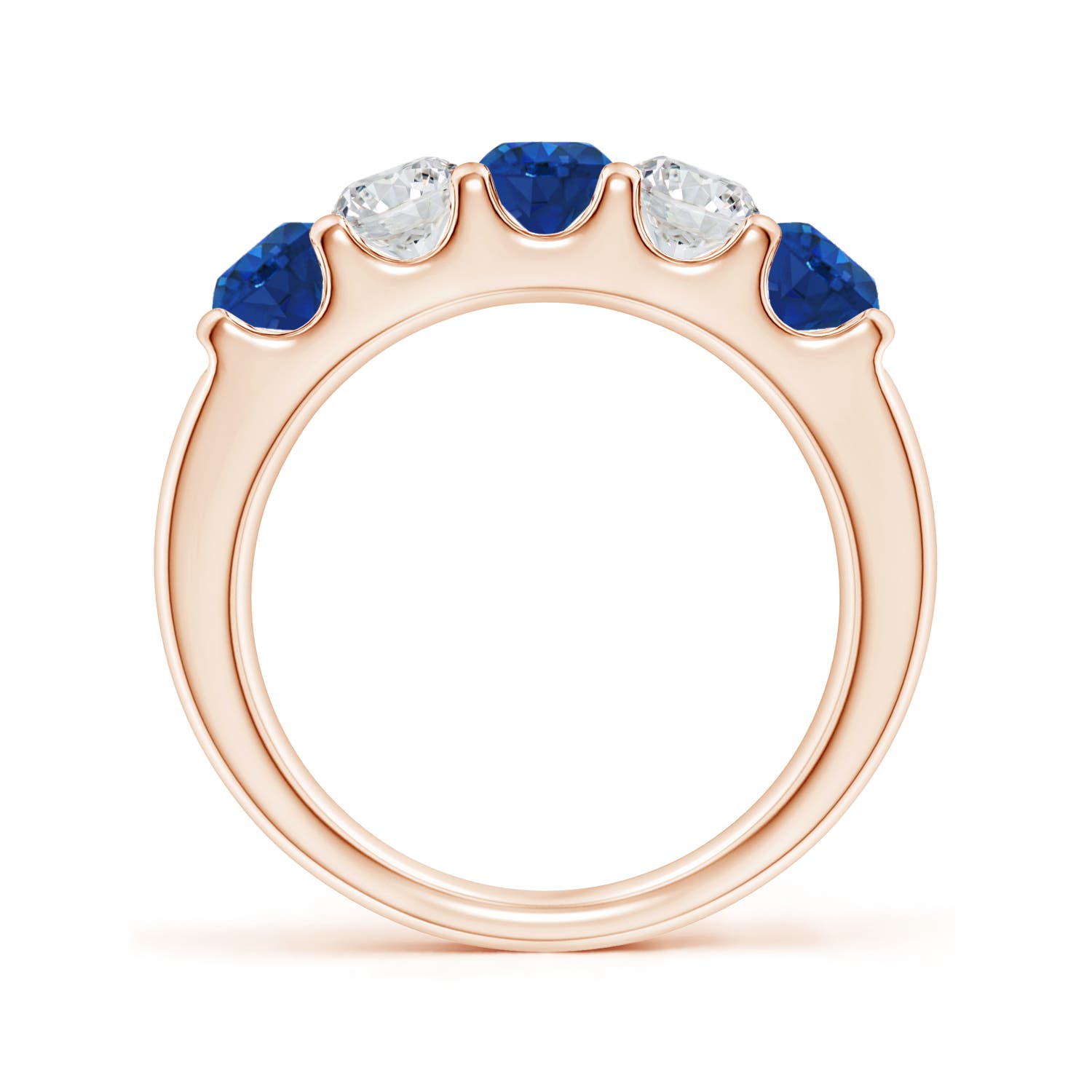 AAA - Blue Sapphire / 1.65 CT / 14 KT Rose Gold