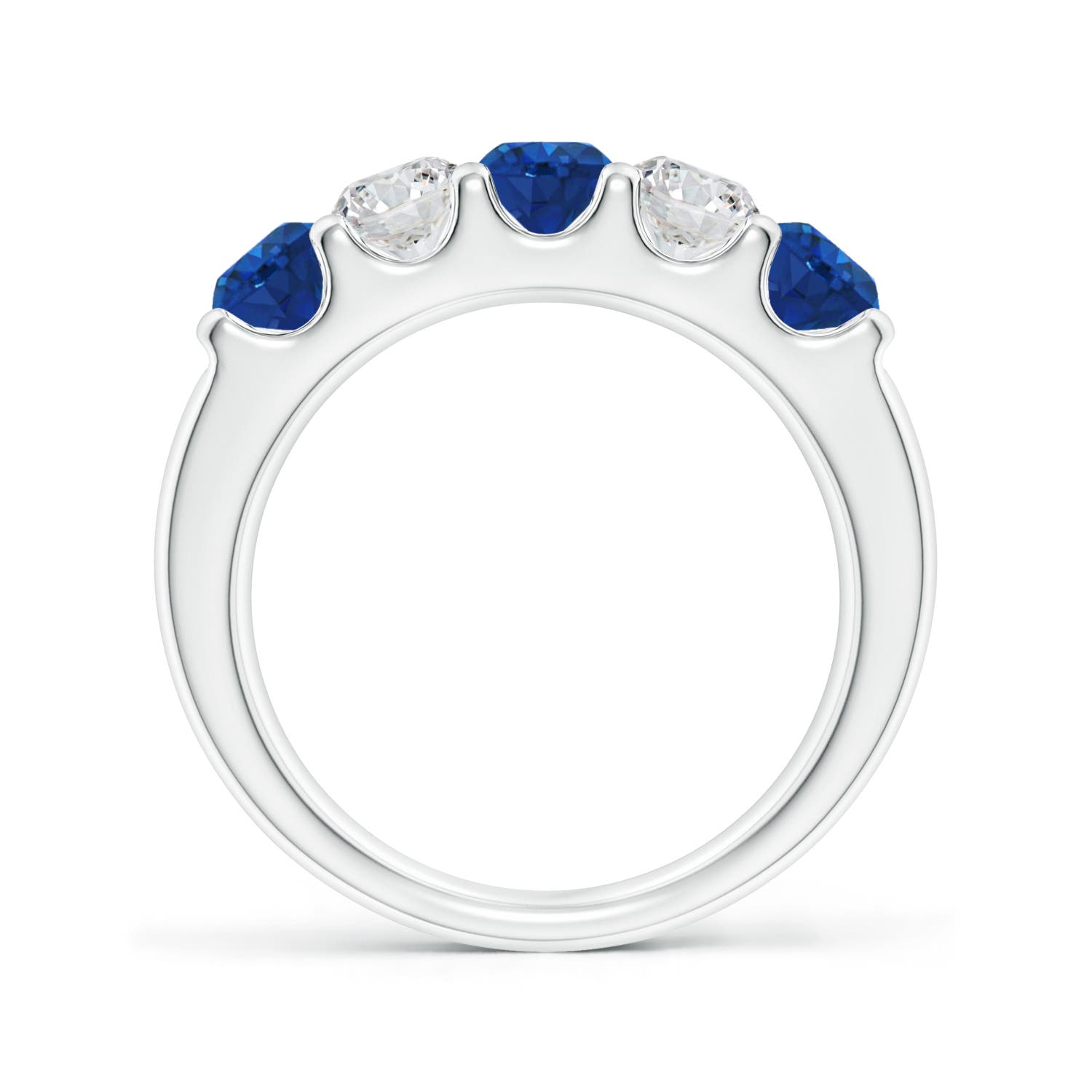 AAA - Blue Sapphire / 1.65 CT / 14 KT White Gold