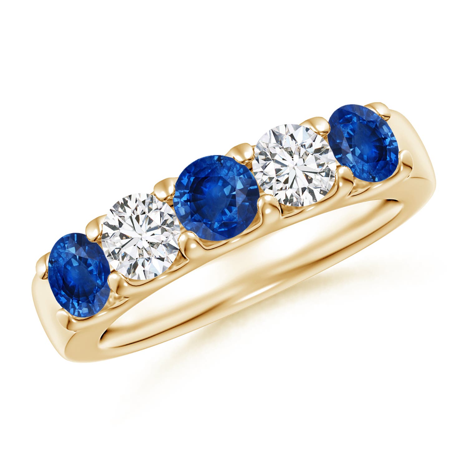 AAA - Blue Sapphire / 1.65 CT / 14 KT Yellow Gold