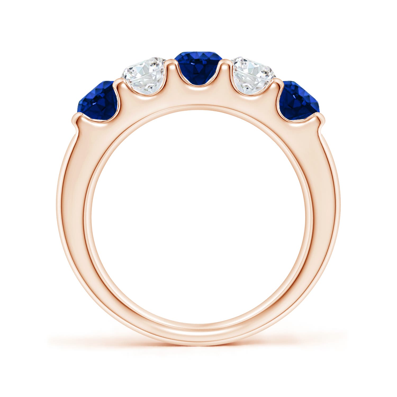 AAAA - Blue Sapphire / 1.65 CT / 14 KT Rose Gold