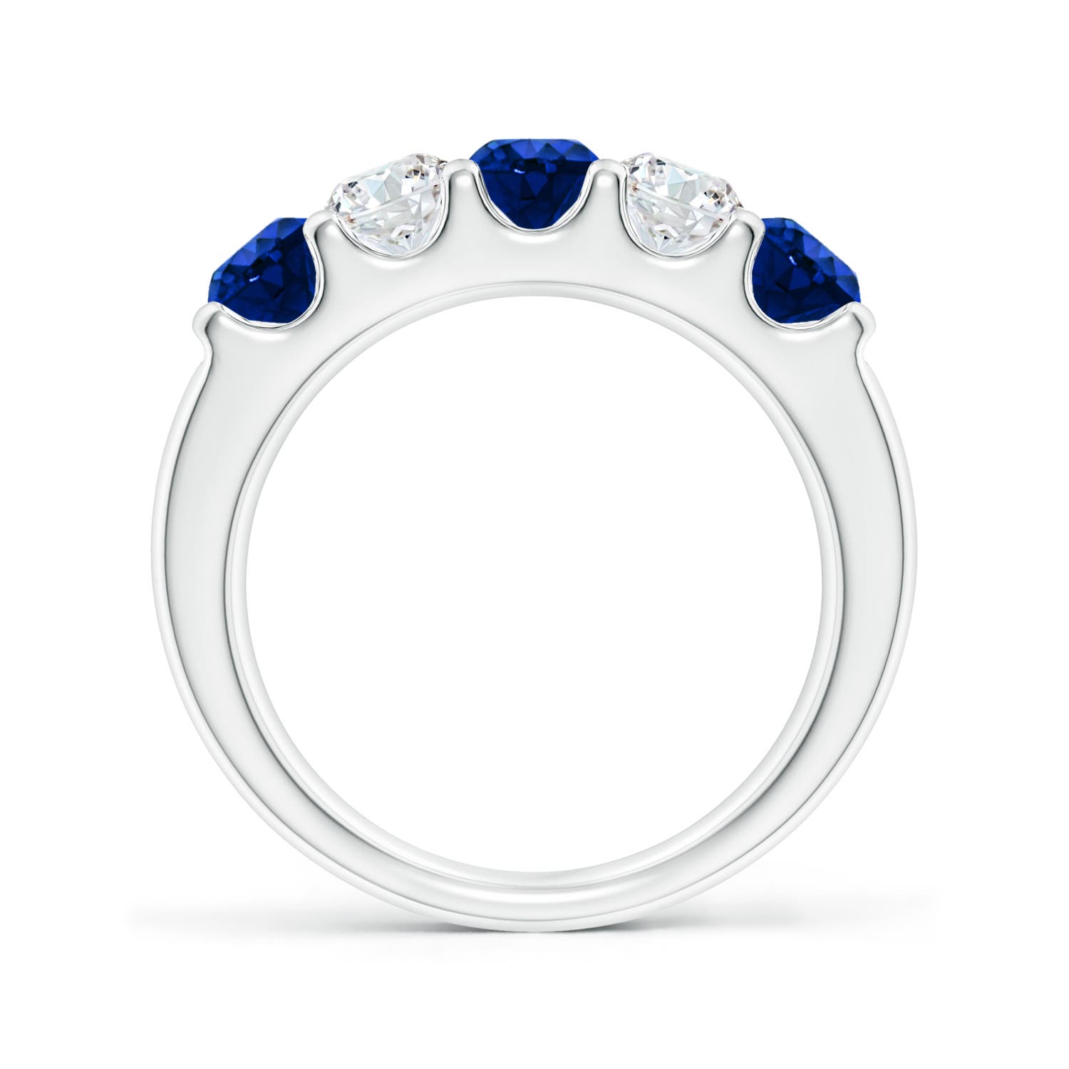 AAAA - Blue Sapphire / 1.65 CT / 14 KT White Gold