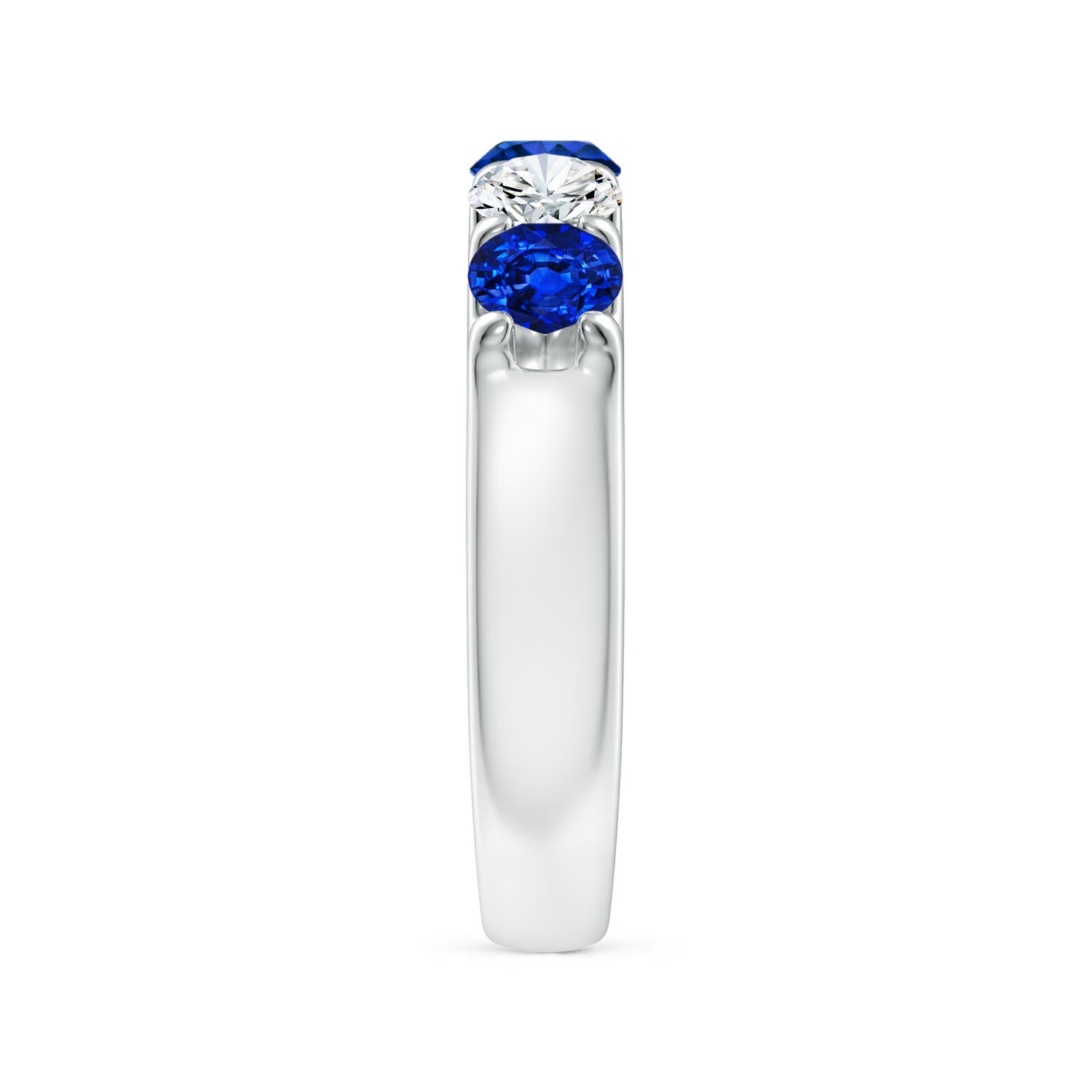 AAAA - Blue Sapphire / 1.65 CT / 14 KT White Gold