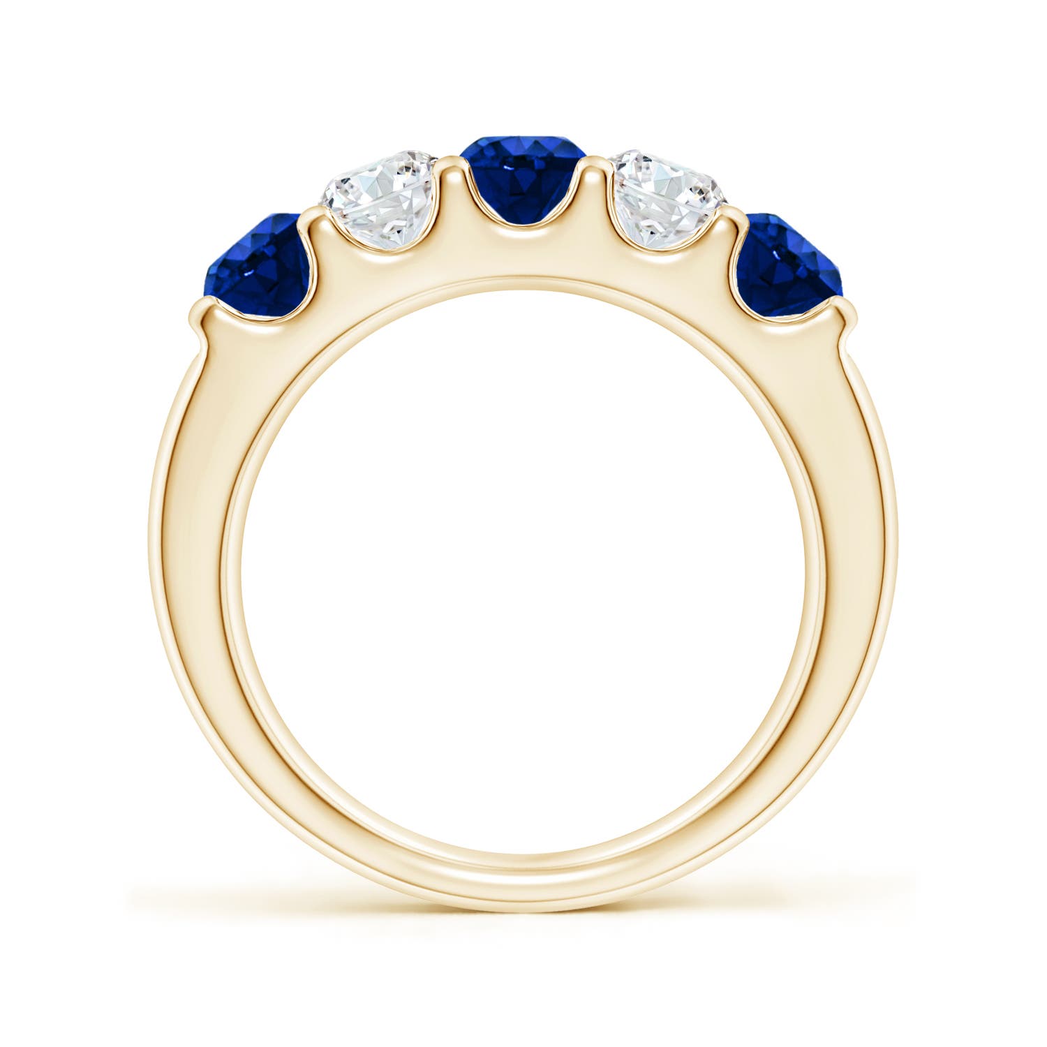 AAAA - Blue Sapphire / 1.65 CT / 14 KT Yellow Gold