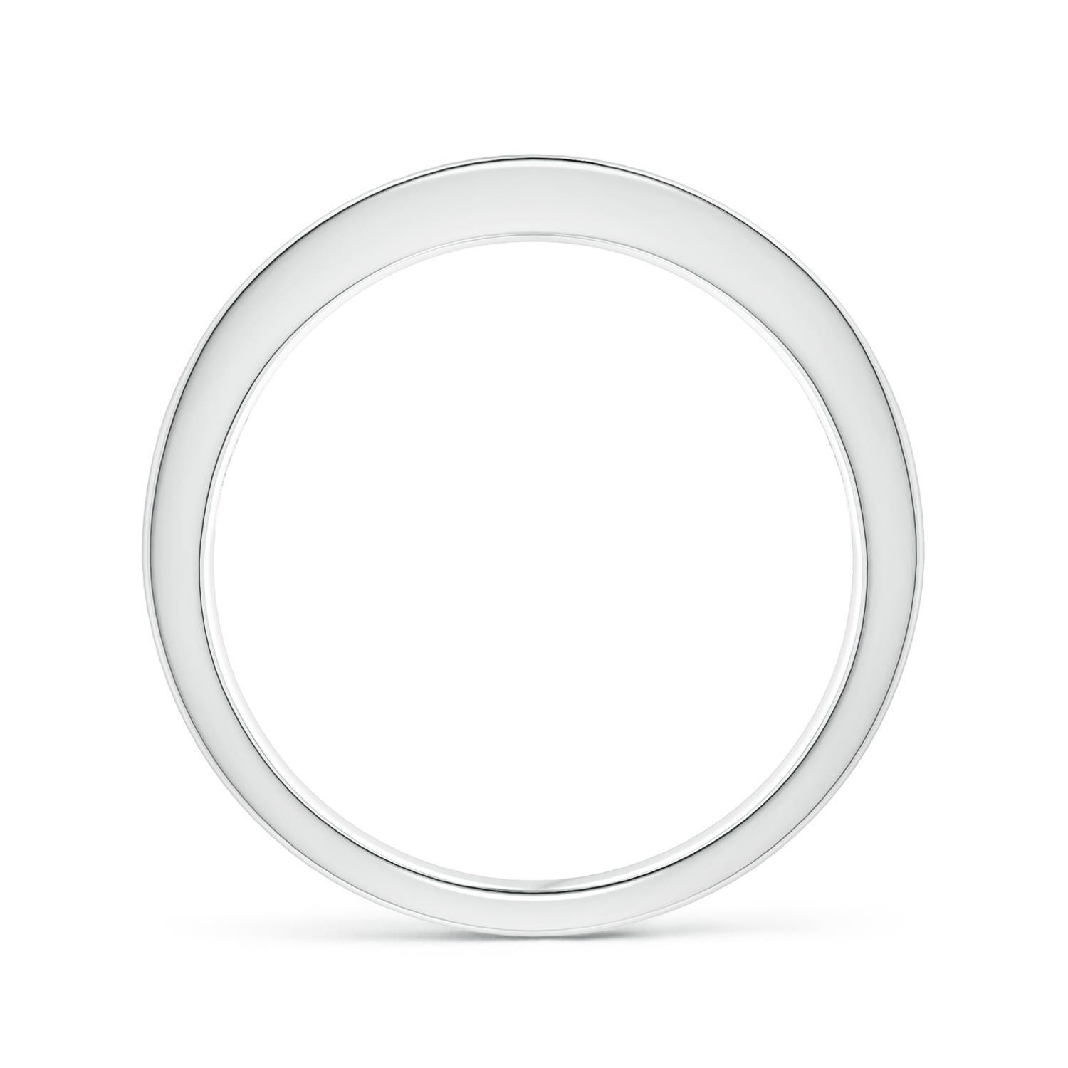 1.8mm AAA Channel Square Emerald and Diamond Half Eternity Ring in P950 Platinum