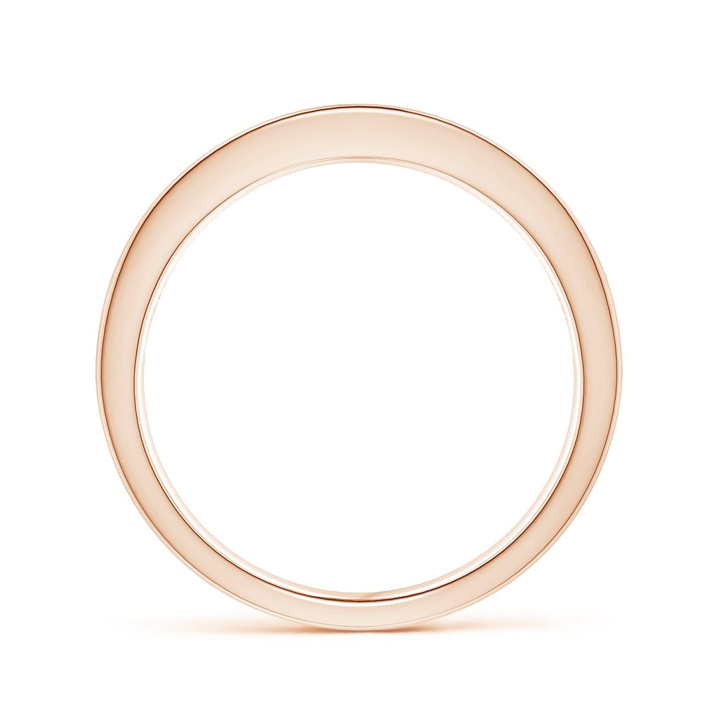 1.8mm AAAA Channel Square Emerald and Diamond Half Eternity Ring in Rose Gold - side 199
