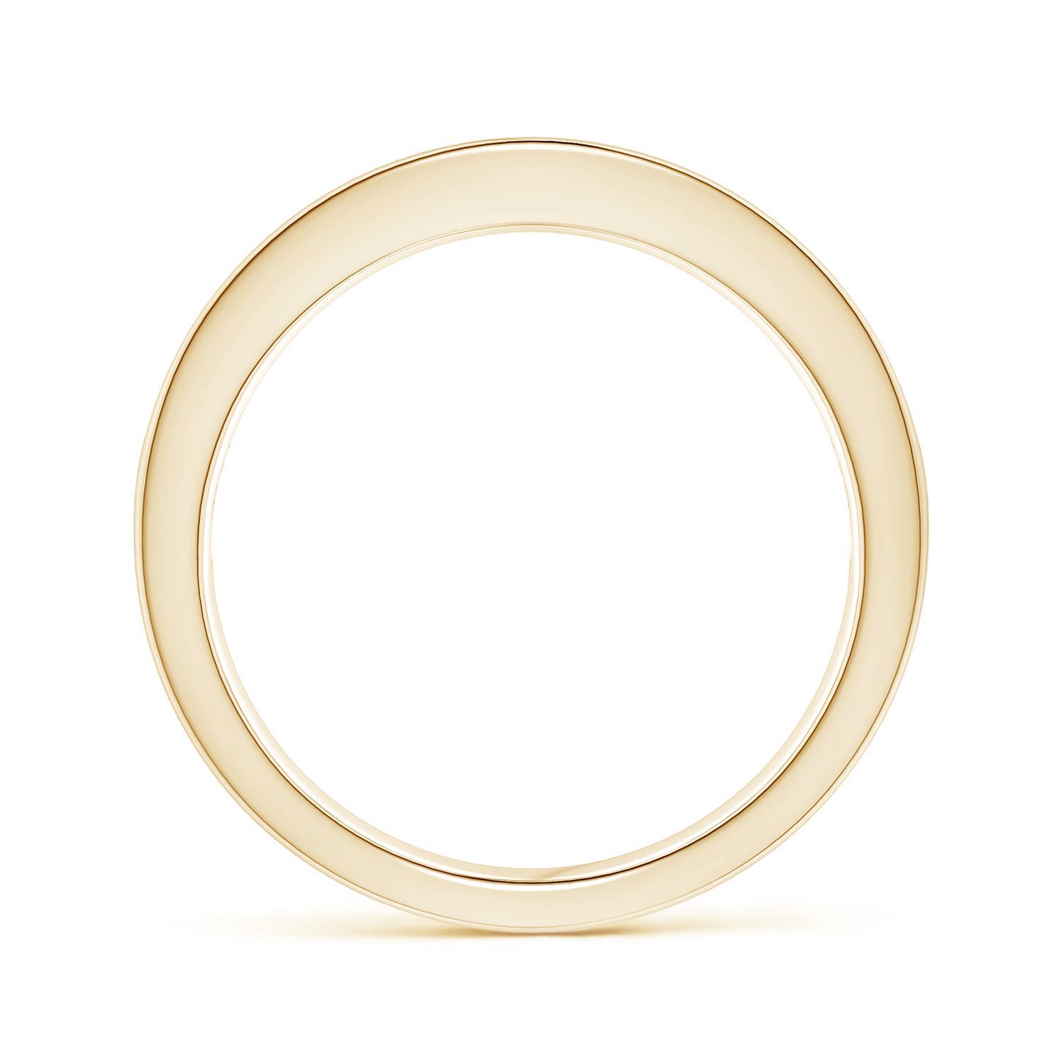 2.4mm AAA Channel Square Emerald and Diamond Half Eternity Ring in 18K Yellow Gold - side 2