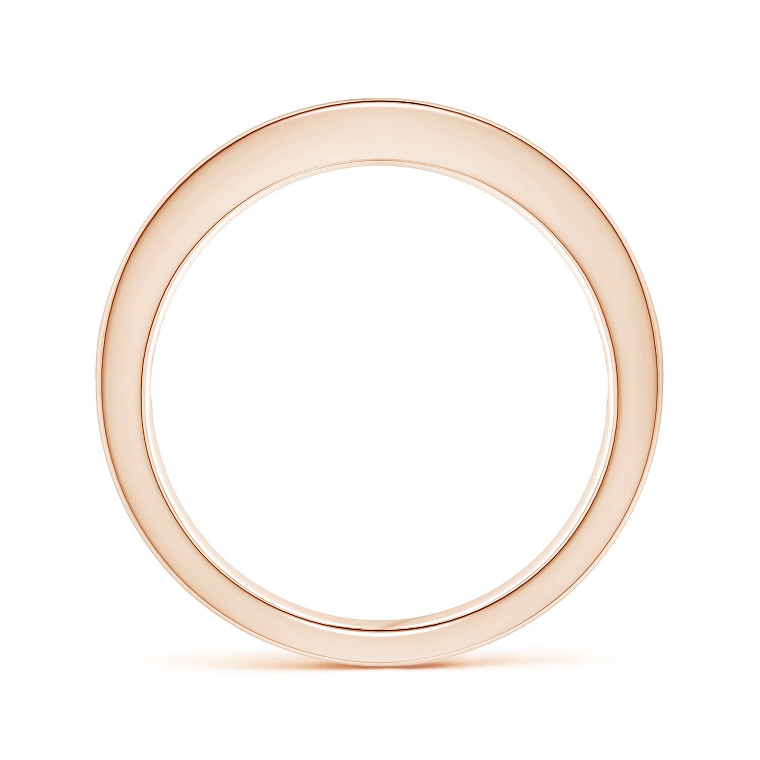 2.4mm AAAA Channel Square Emerald and Diamond Half Eternity Ring in 18K Rose Gold