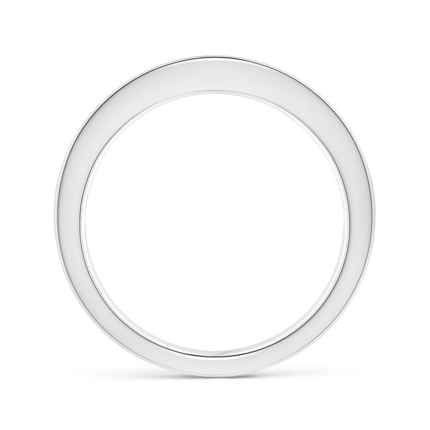 2.4mm AAAA Channel Square Emerald and Diamond Half Eternity Ring in P950 Platinum - side 2