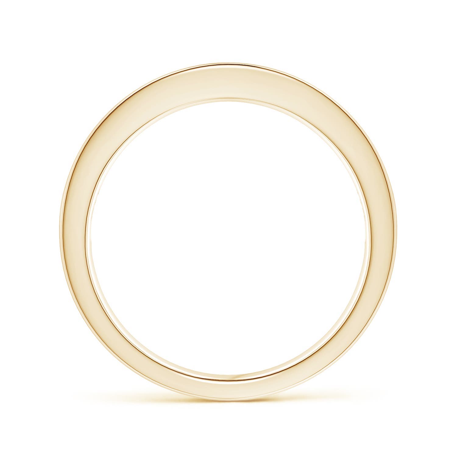2mm AAA Channel Square Emerald and Diamond Half Eternity Ring in Yellow Gold