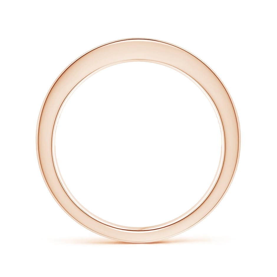 2mm AAAA Channel Square Emerald and Diamond Half Eternity Ring in Rose Gold side 199
