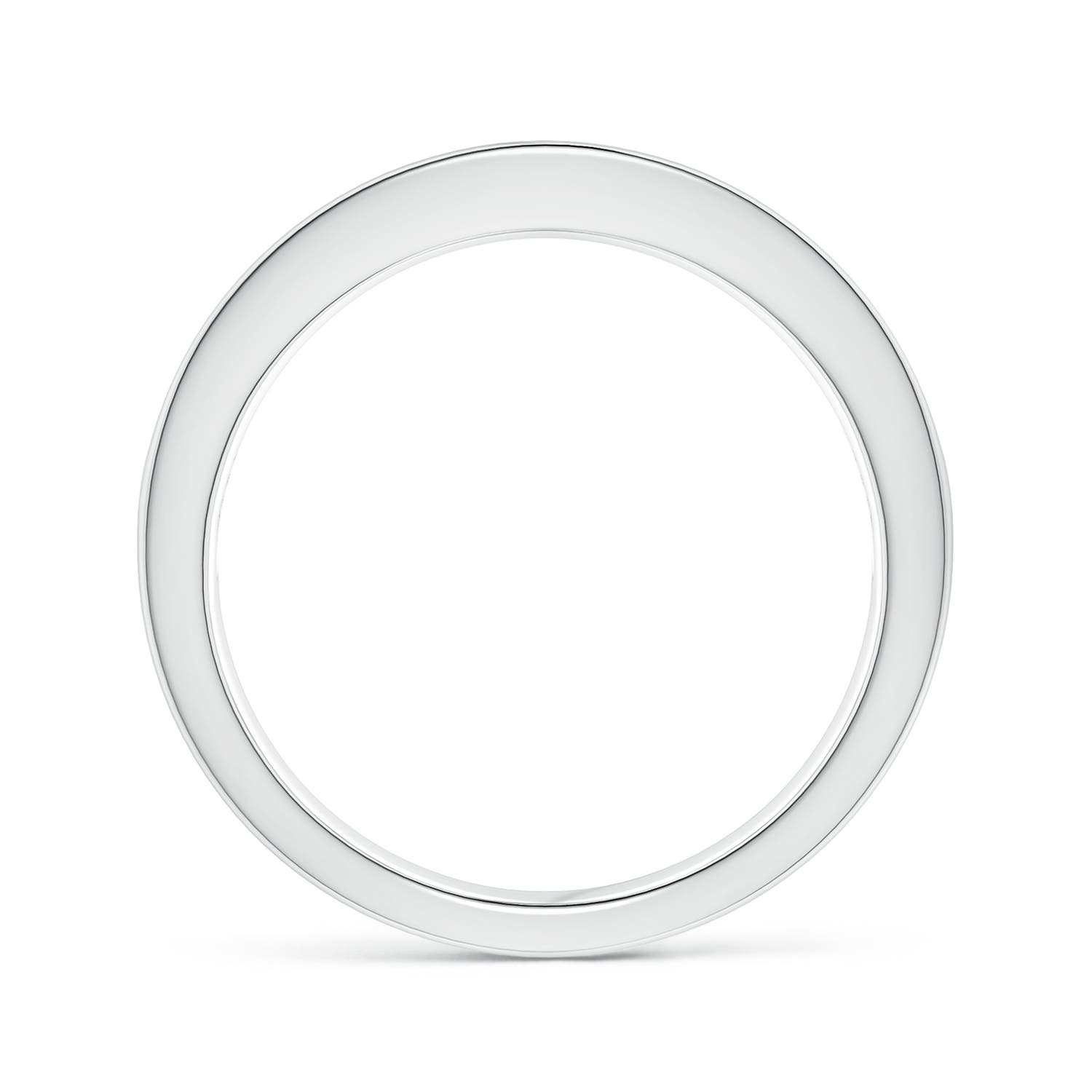 2.4mm AAAA Channel Square Ruby and Diamond Half Eternity Ring in White Gold - side 3