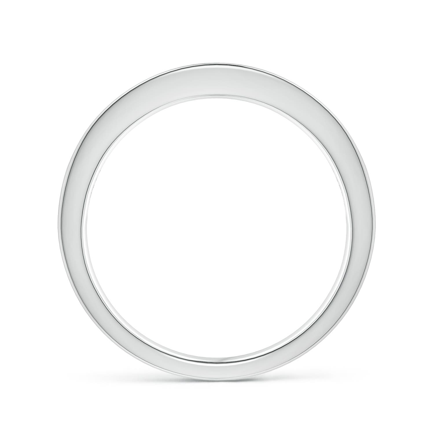 1.8mm AAAA Channel Square Sapphire and Diamond Half Eternity Ring in White Gold - side 3