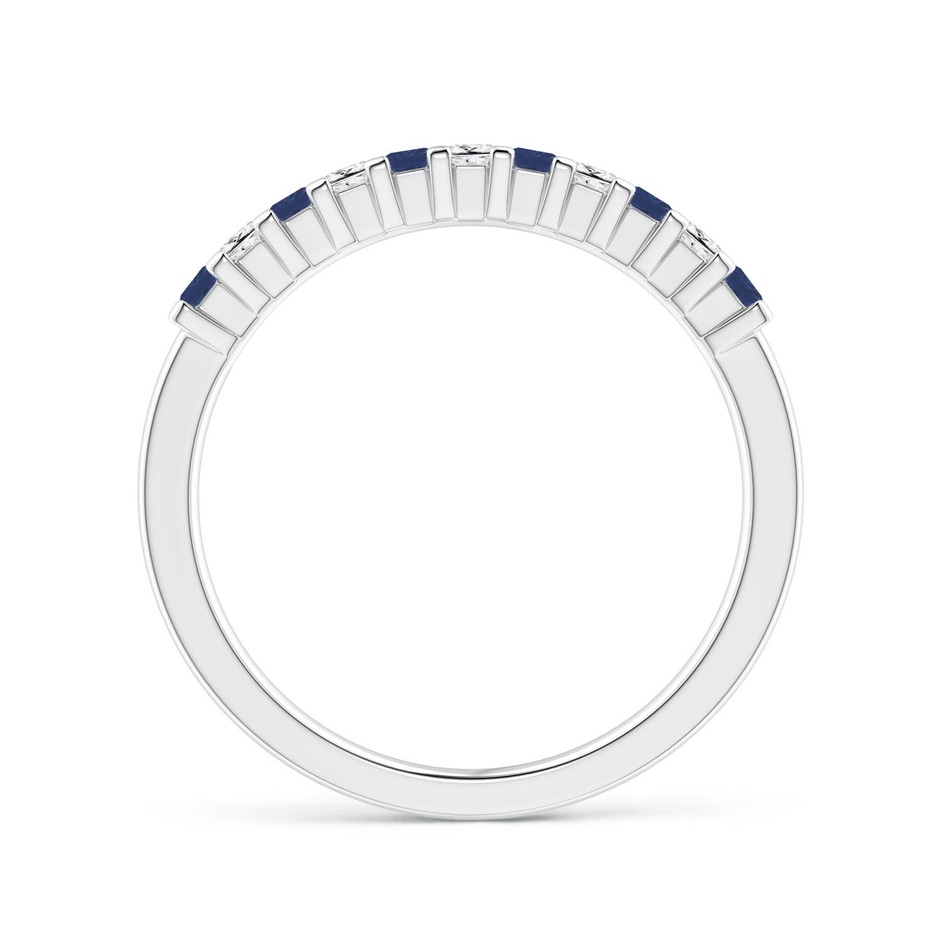 1.9mm A Blue Sapphire and Diamond Semi Eternity Classic Wedding Ring in P950 Platinum side 199