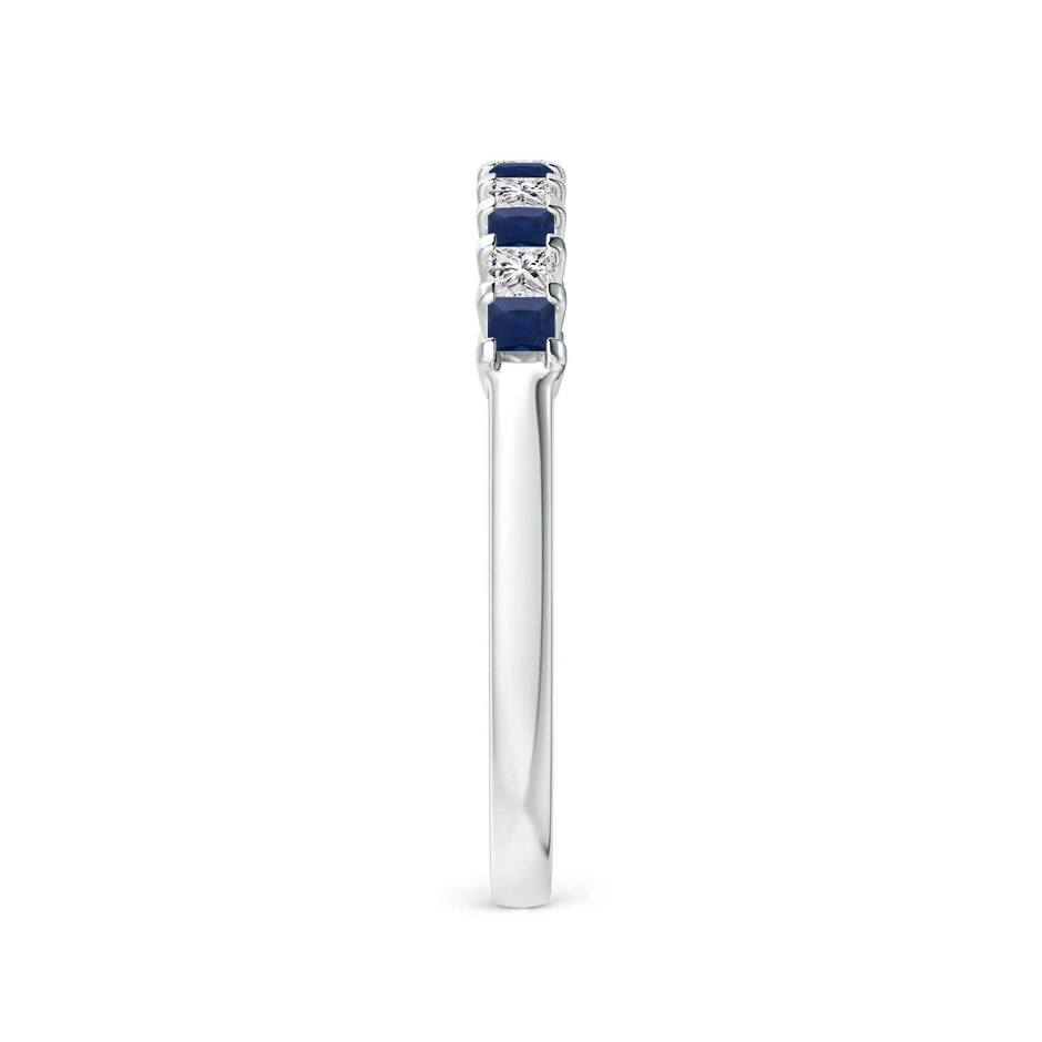 1.9mm A Blue Sapphire and Diamond Semi Eternity Classic Wedding Ring in P950 Platinum side 299