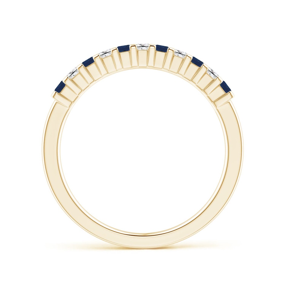 1.9mm AA Blue Sapphire and Diamond Semi Eternity Classic Wedding Ring in Yellow Gold side 199