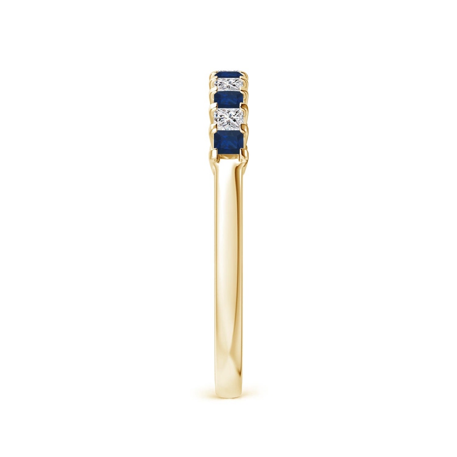 1.9mm AA Blue Sapphire and Diamond Semi Eternity Classic Wedding Ring in Yellow Gold side 299