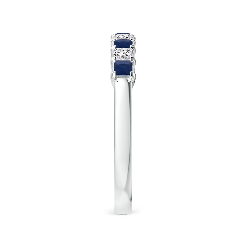 2.2mm A Blue Sapphire and Diamond Semi Eternity Classic Wedding Ring in P950 Platinum side 299