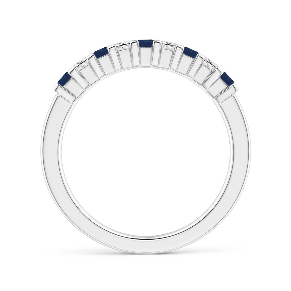 2.2mm AA Blue Sapphire and Diamond Semi Eternity Classic Wedding Ring in White Gold side 199