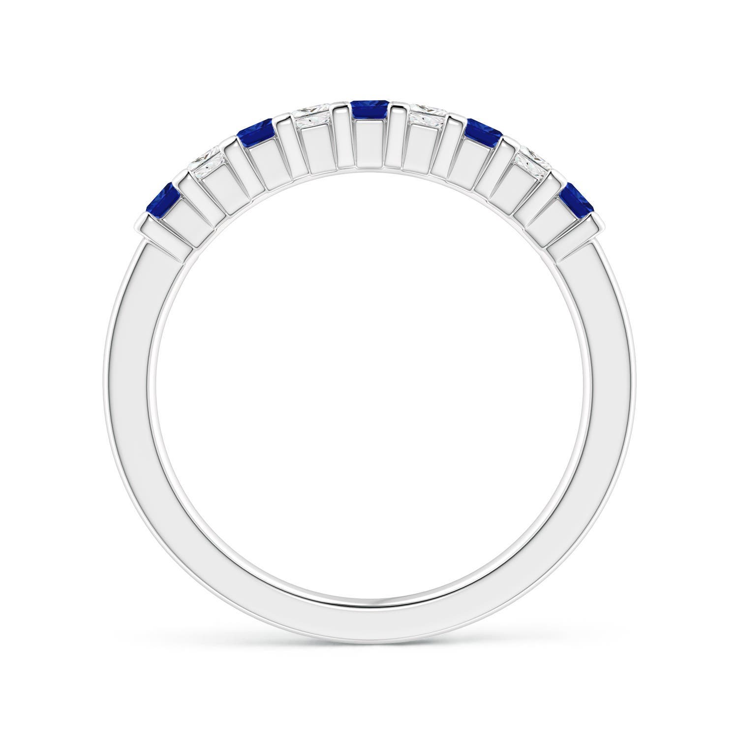 Angara natürlicher blauer Saphir und Diamant Ehering in 14K massiv Gold (2,2 mm) - Bild 13 von 44