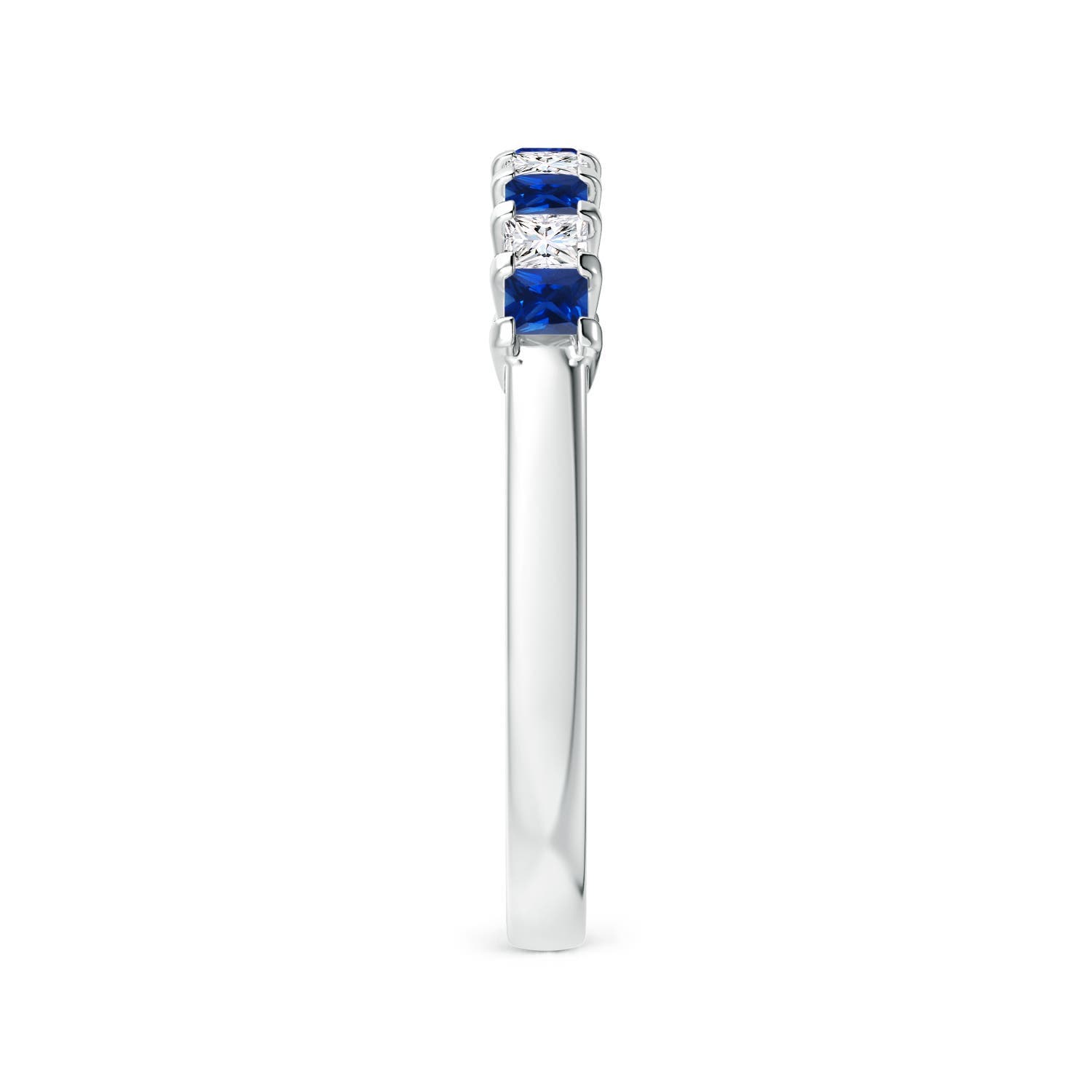 Angara natürlicher blauer Saphir und Diamant Ehering in 14K massiv Gold (2,2 mm) - Bild 16 von 44