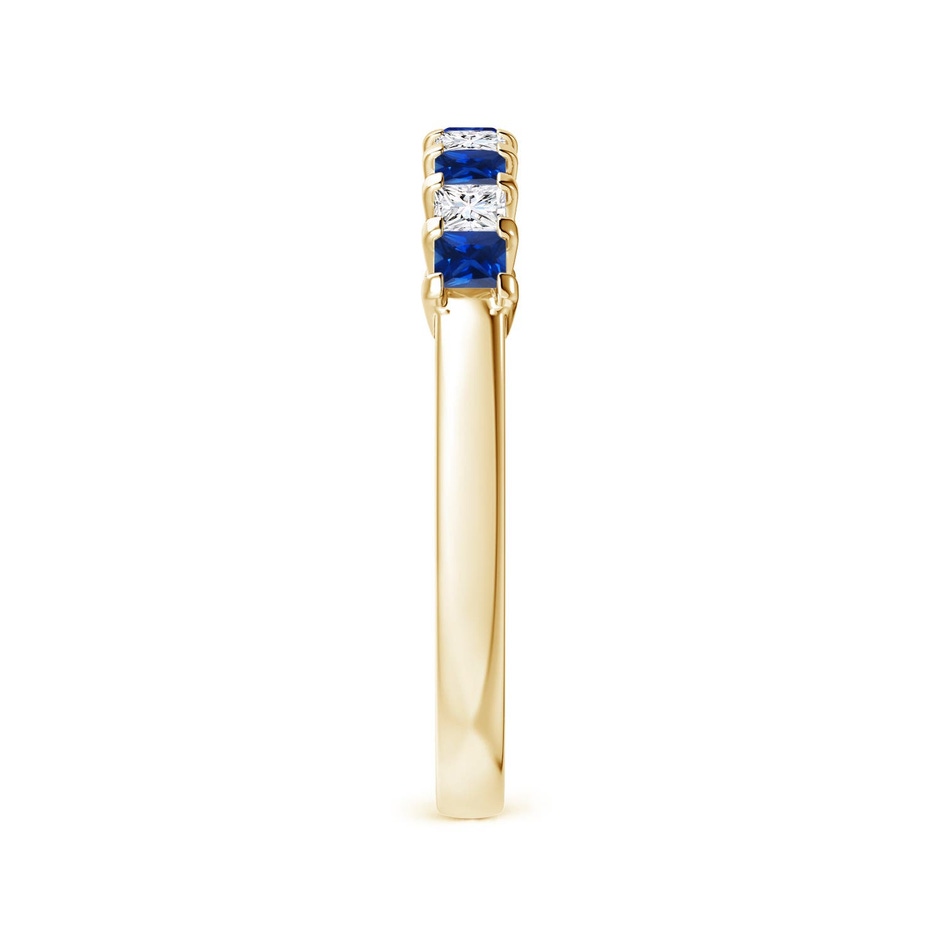 2.2mm AAAA Blue Sapphire and Diamond Semi Eternity Classic Wedding Ring in Yellow Gold side 299