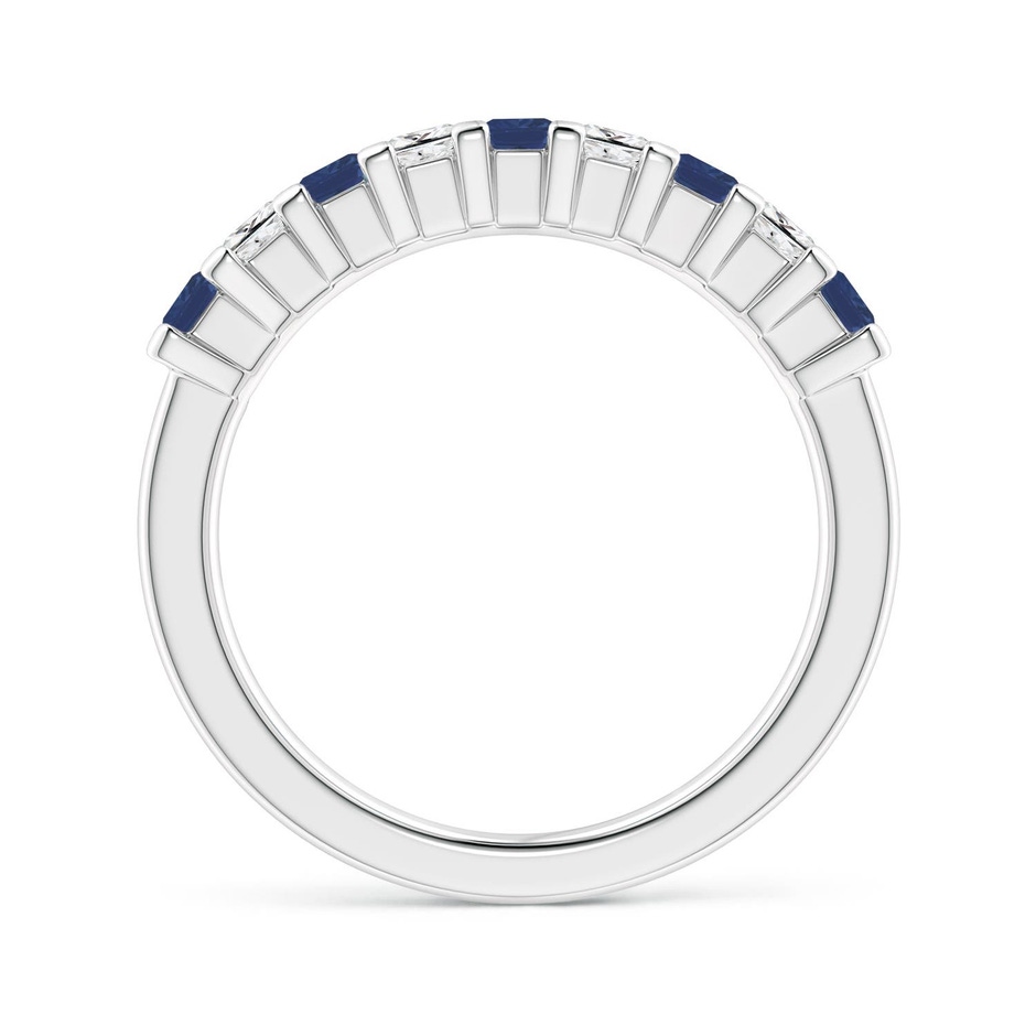 2.6mm A Blue Sapphire and Diamond Semi Eternity Classic Wedding Ring in White Gold side 199