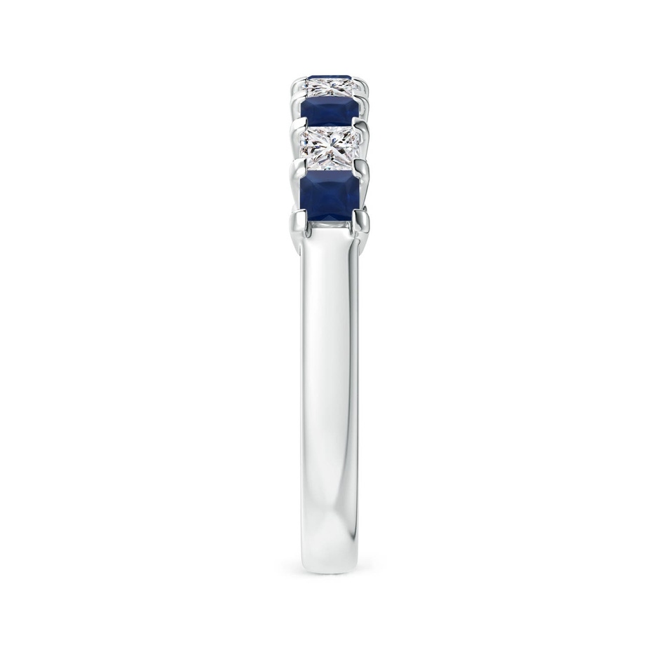 2.6mm A Blue Sapphire and Diamond Semi Eternity Classic Wedding Ring in White Gold side 299