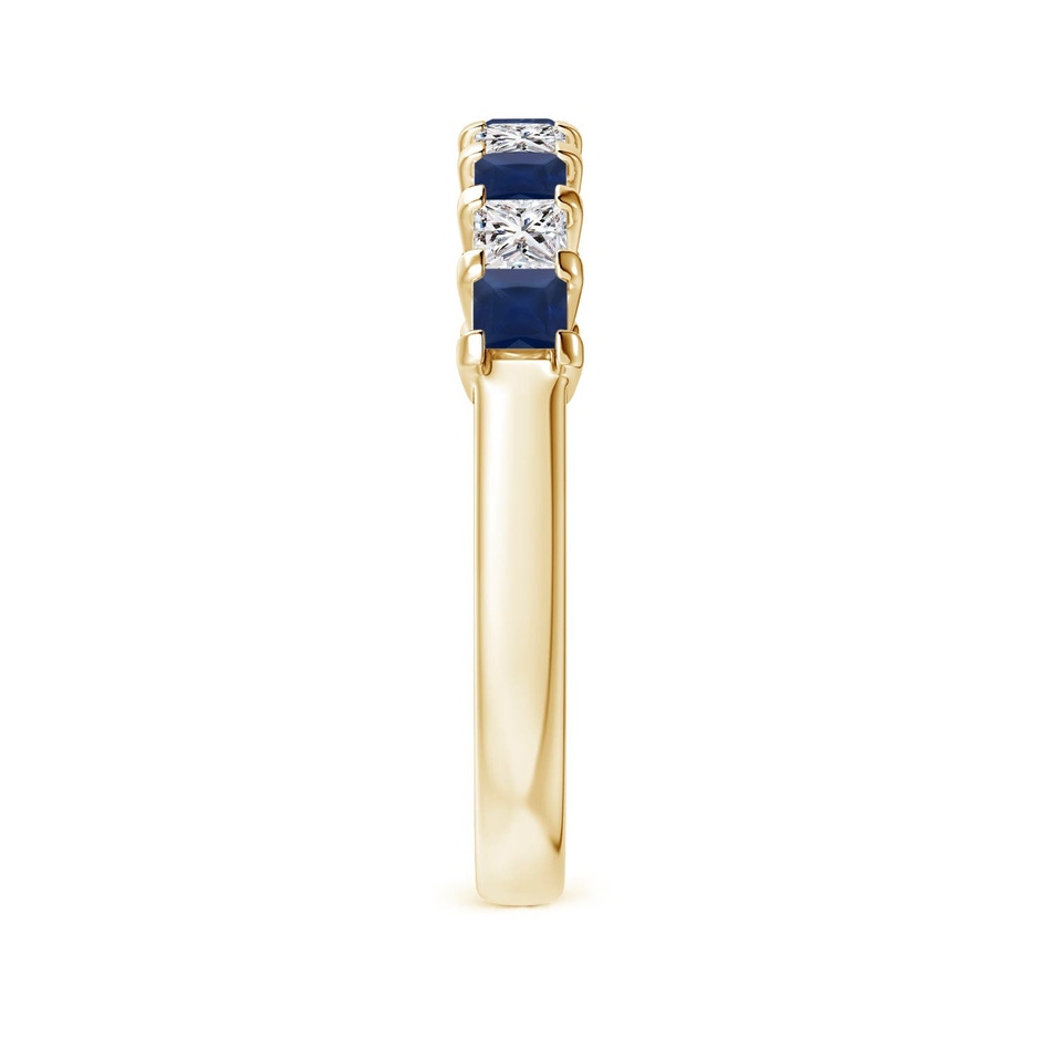 2.6mm A Blue Sapphire and Diamond Semi Eternity Classic Wedding Ring in Yellow Gold side 299