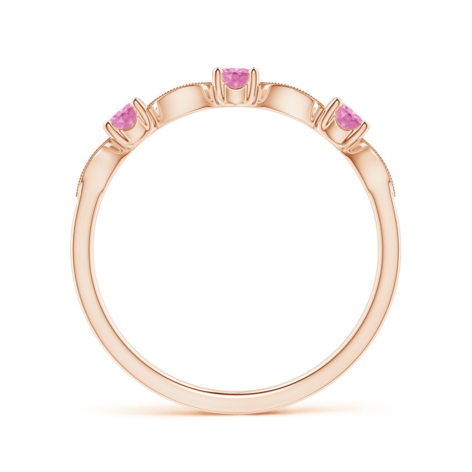 2.7mm A Pink Sapphire & Diamond Marquise and Dot Band in Rose Gold side 199